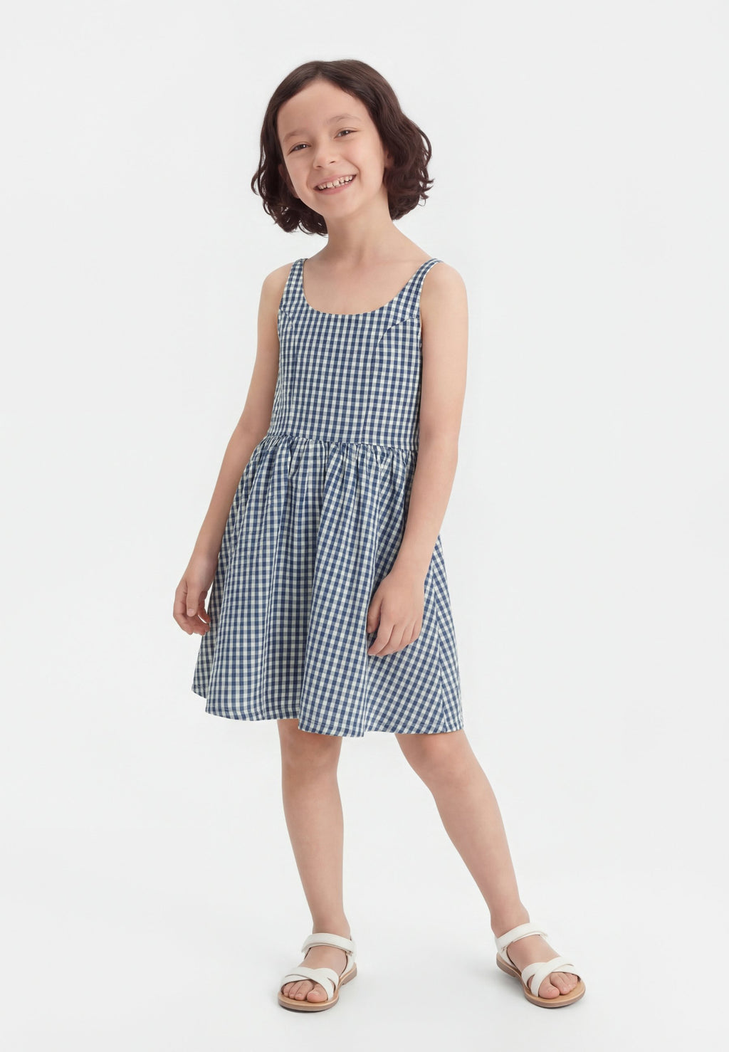 TANK SQUARE NECK DRESS - Day dress - blue