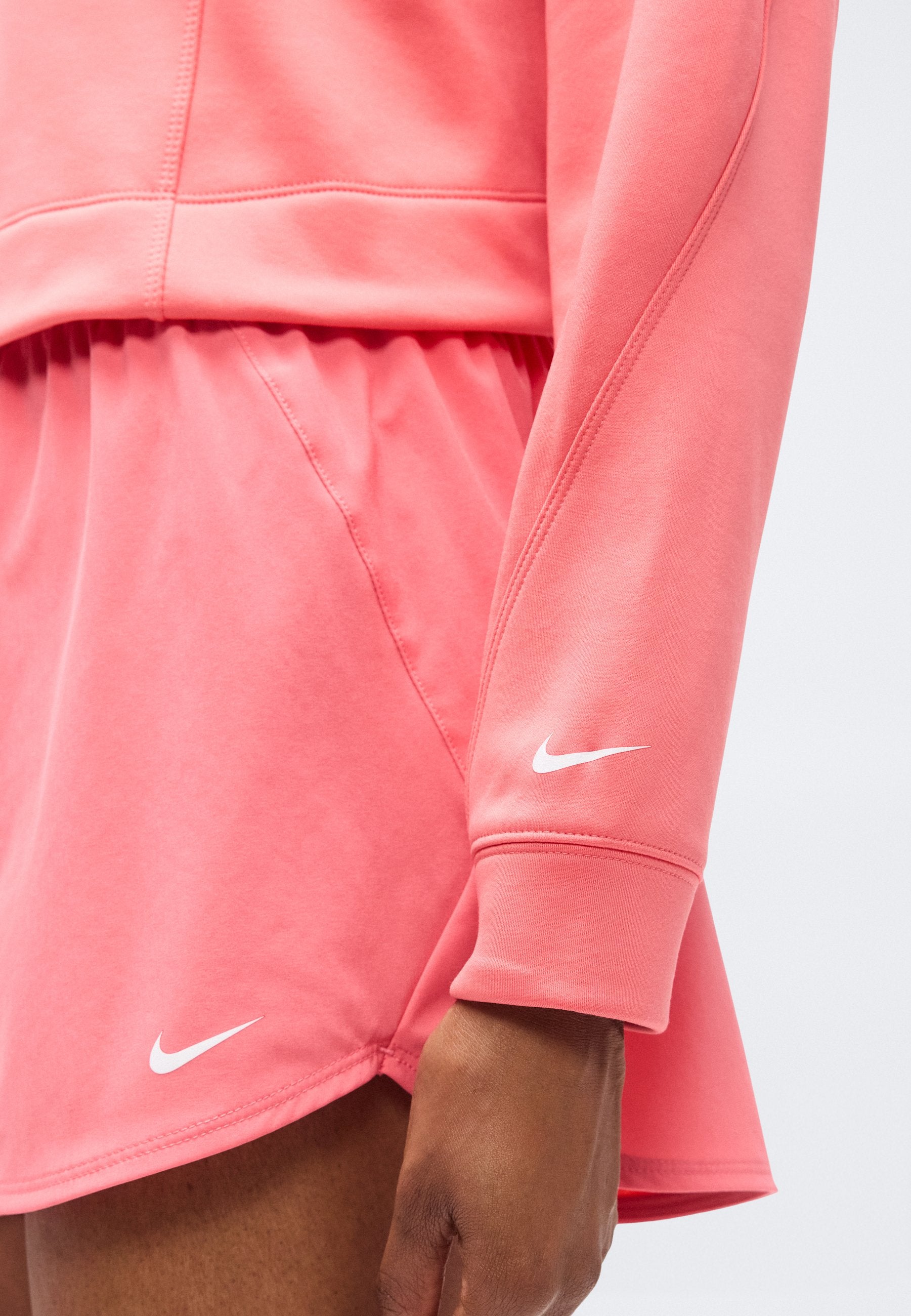 KAPÜŞONLU SWEATSHIRT - Polar süveter - mercan/beyaz