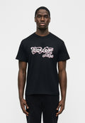 LOGO CURVED - Print T-shirt - black