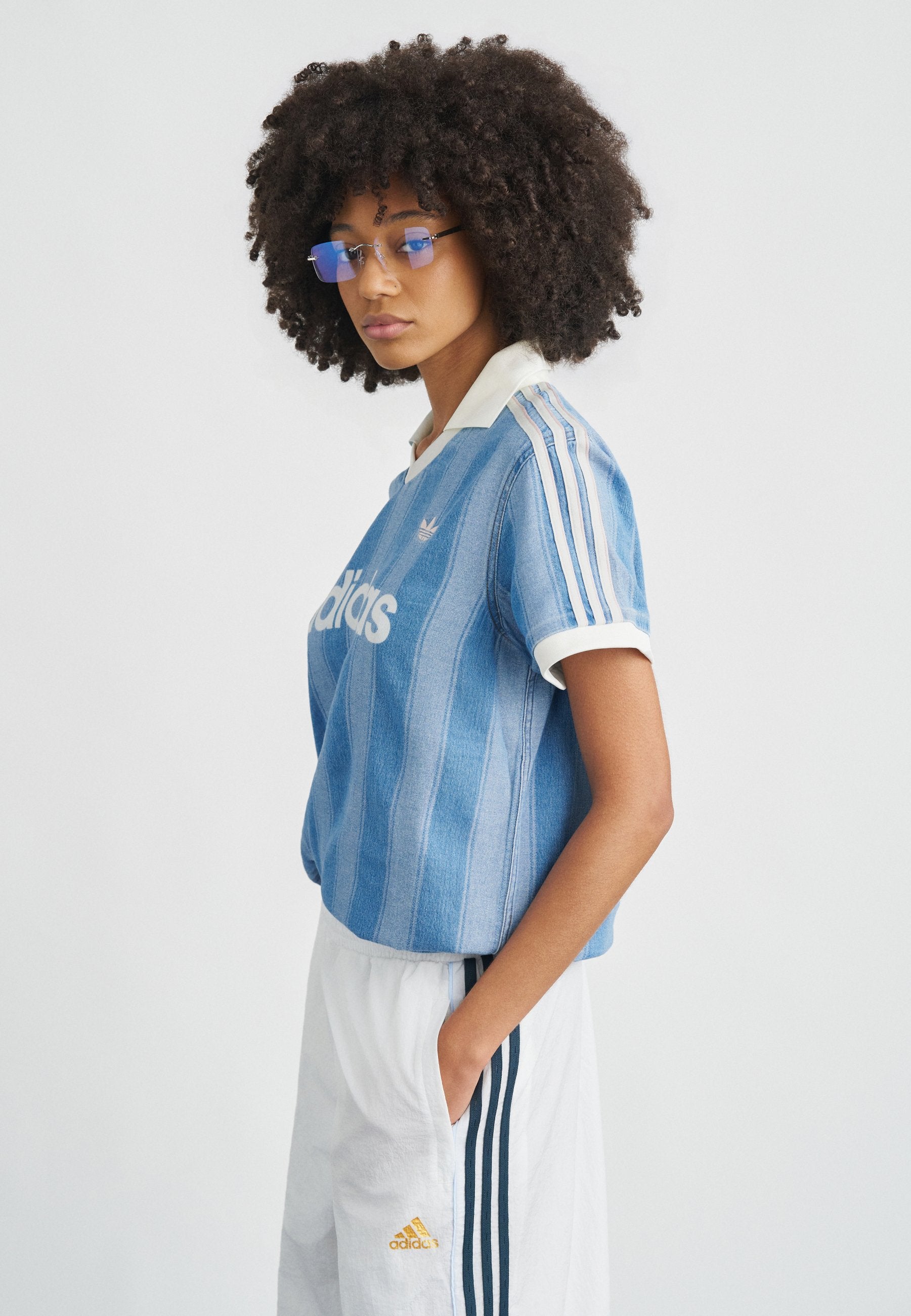 T-shirt imprimé - denim bleu