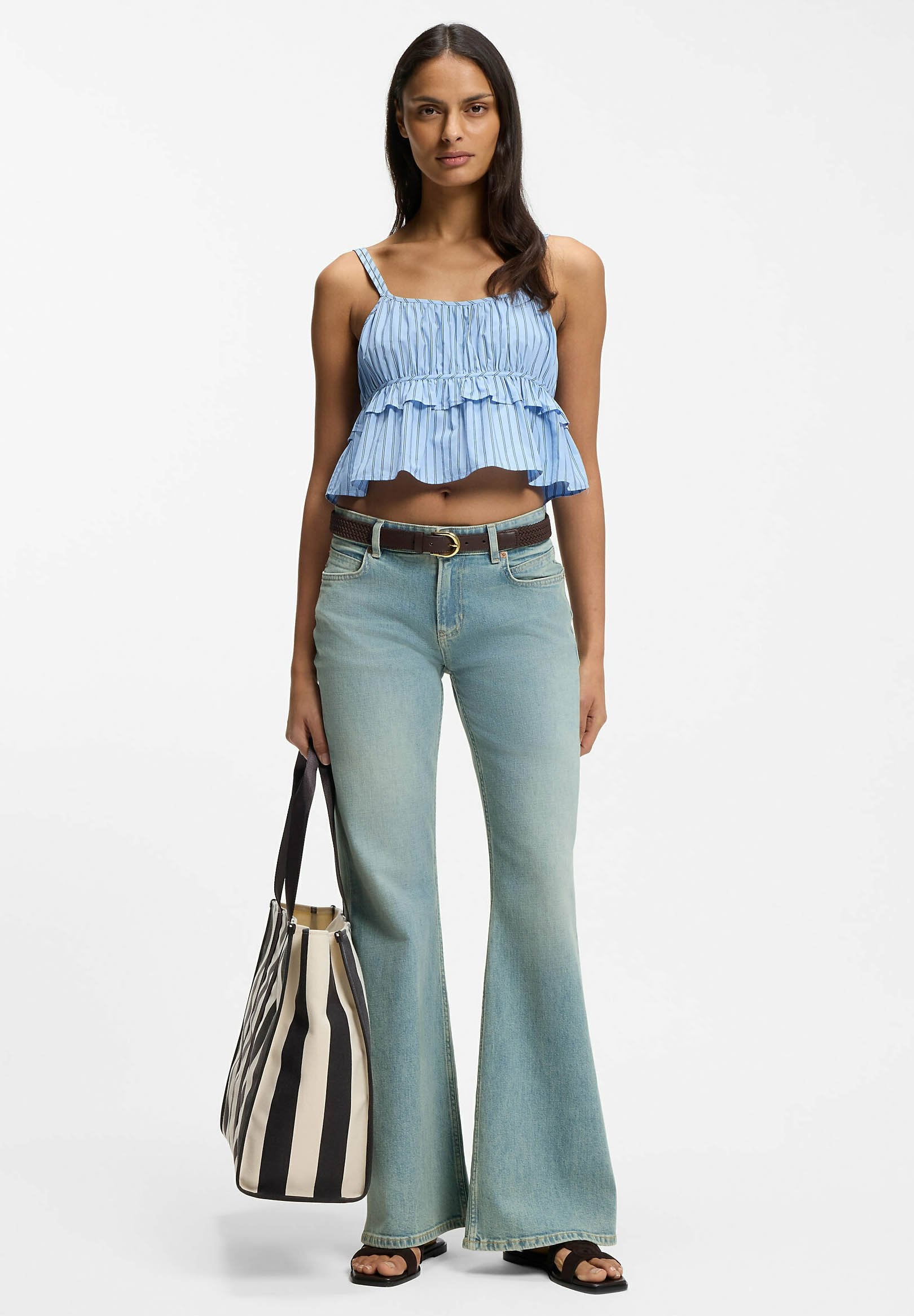 BOSS C_SOFT BOOTCUT 2.0 - Bootcut jeans - blue