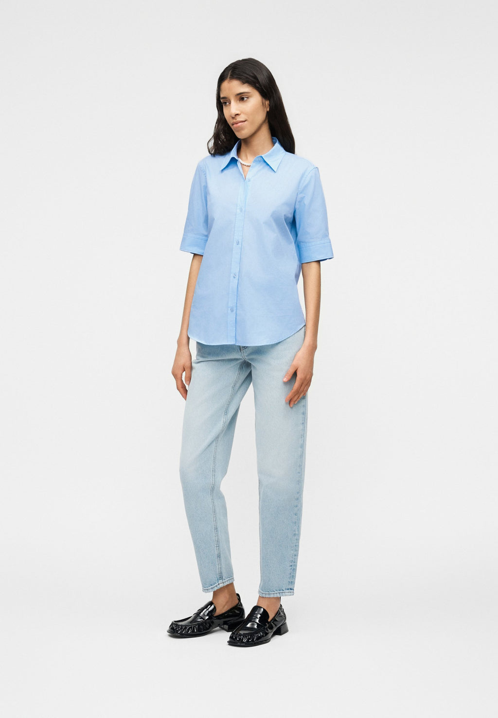 THE SUMMER SHIRT - Button-down blouse - open blue