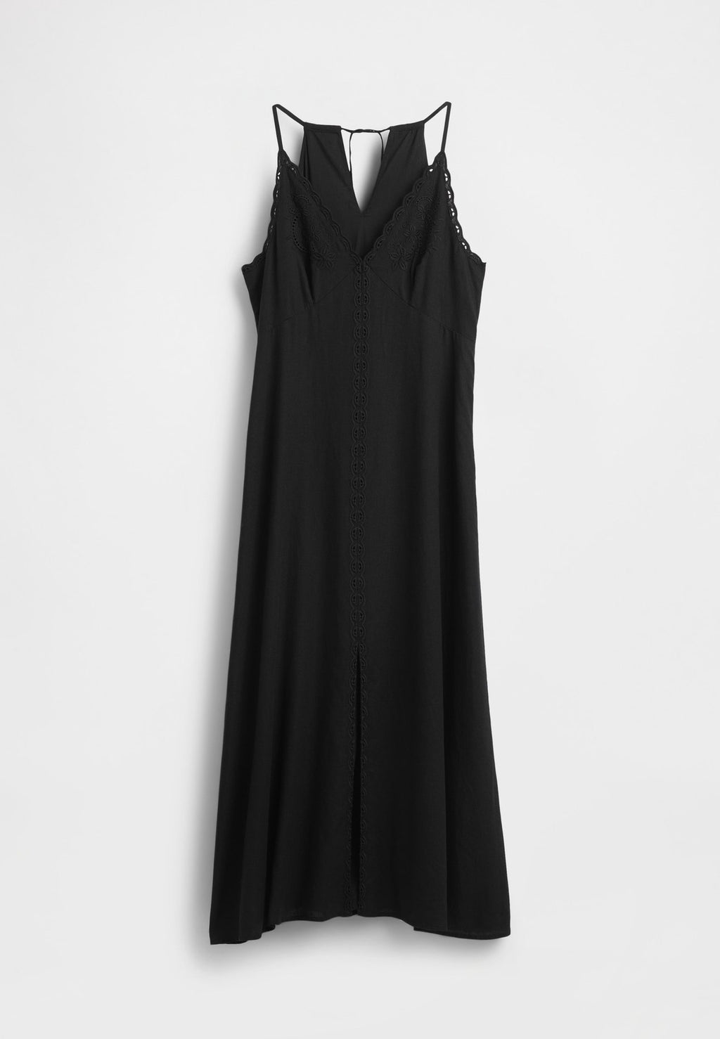 HALTER EMBRO MAXI - Day dress - true black