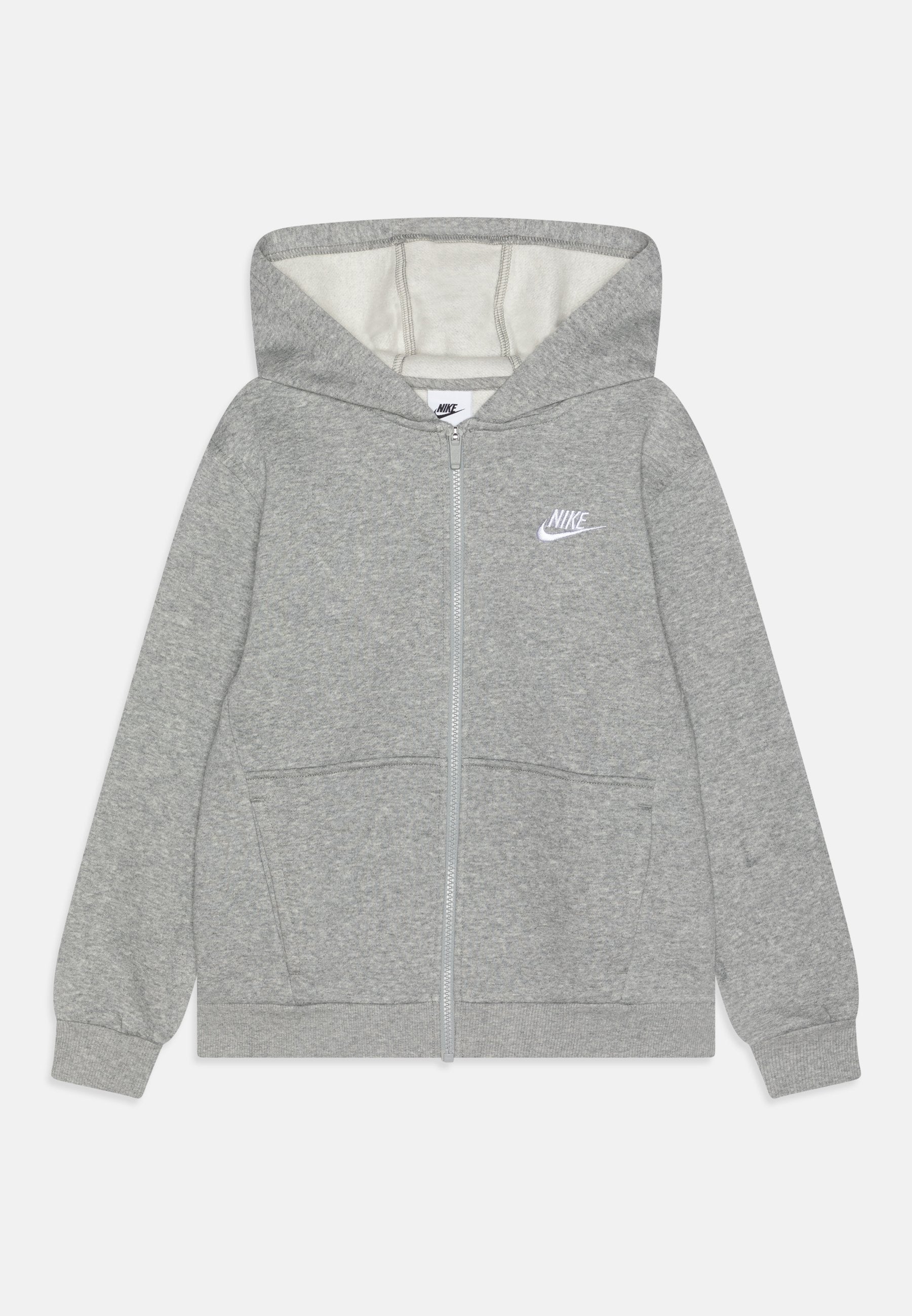 CLUB UNISEX - Fermuarlı sweatshirt - koyu gri melanj/baz gri/beyaz