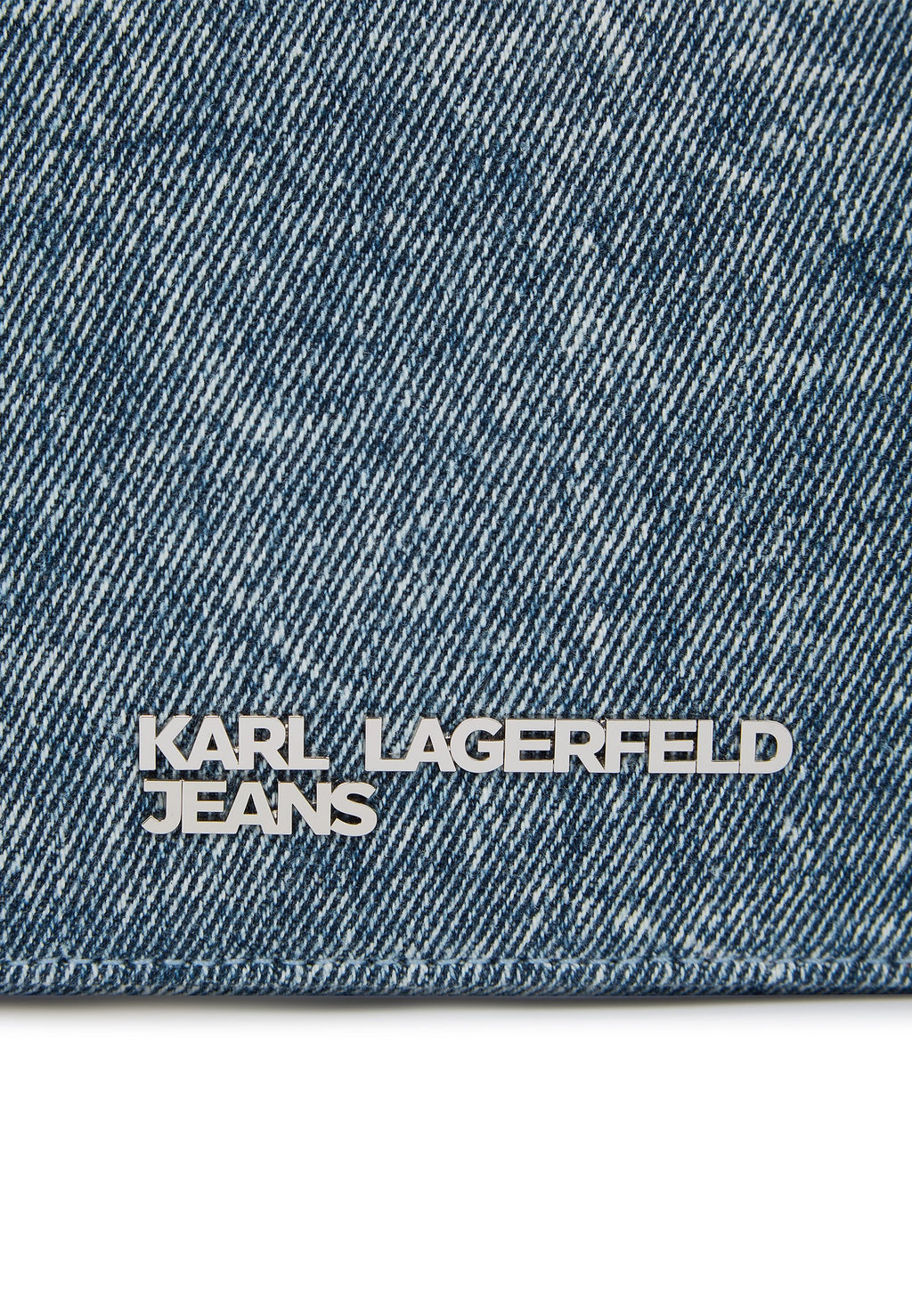 DENIM CHAIN - Cross body bag - washed medium blue