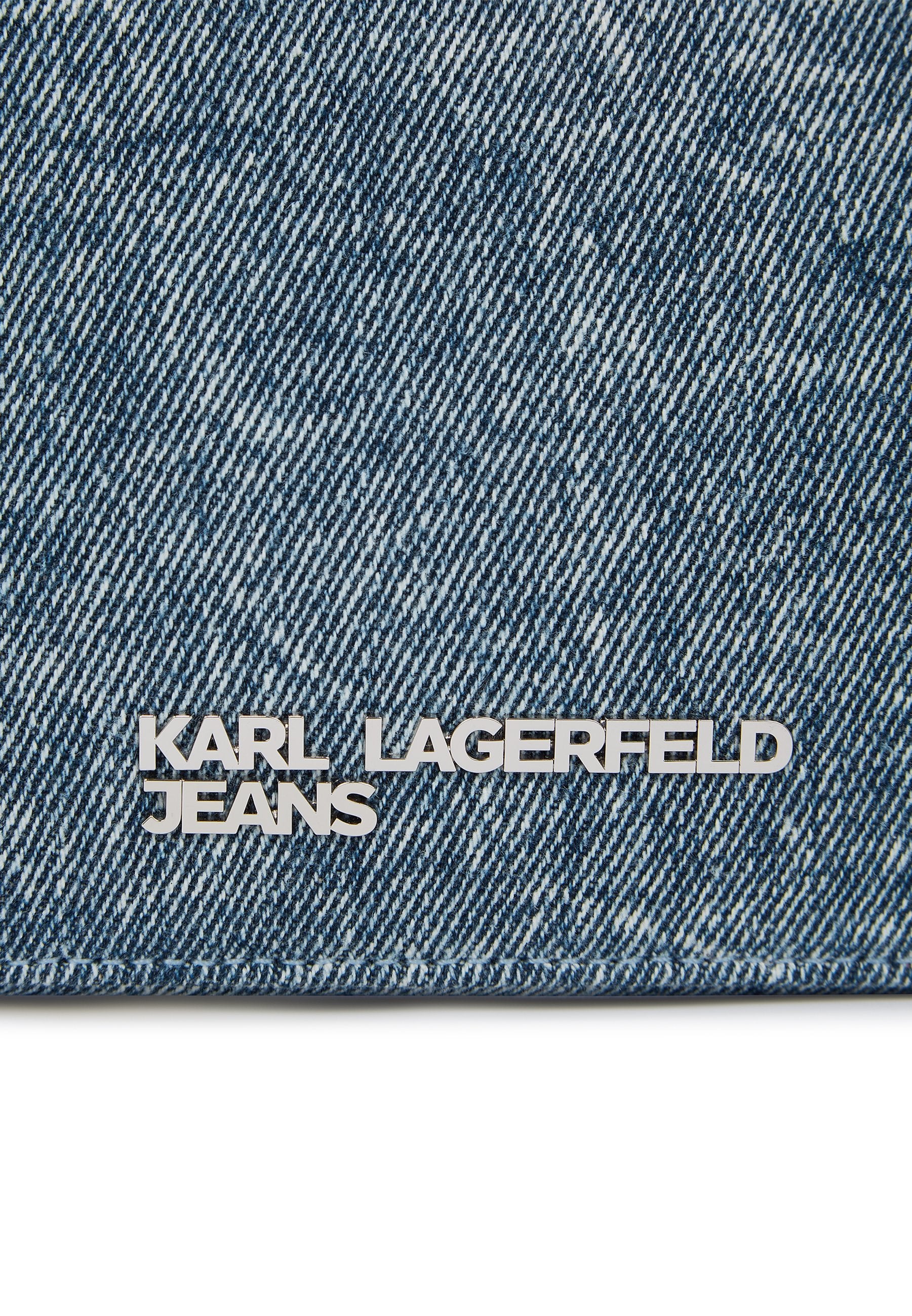 DENIM CHAIN - Cross body bag - washed medium blue