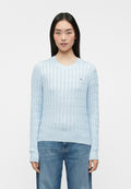 CABLE KNIT CREW NECK JUMPER - Jumper - breezy blue