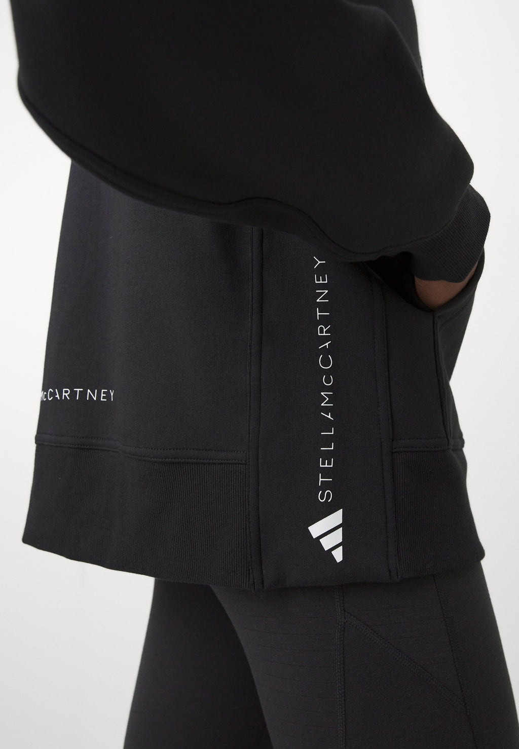 HOODIE - Zip-up sweatshirt - black/white
