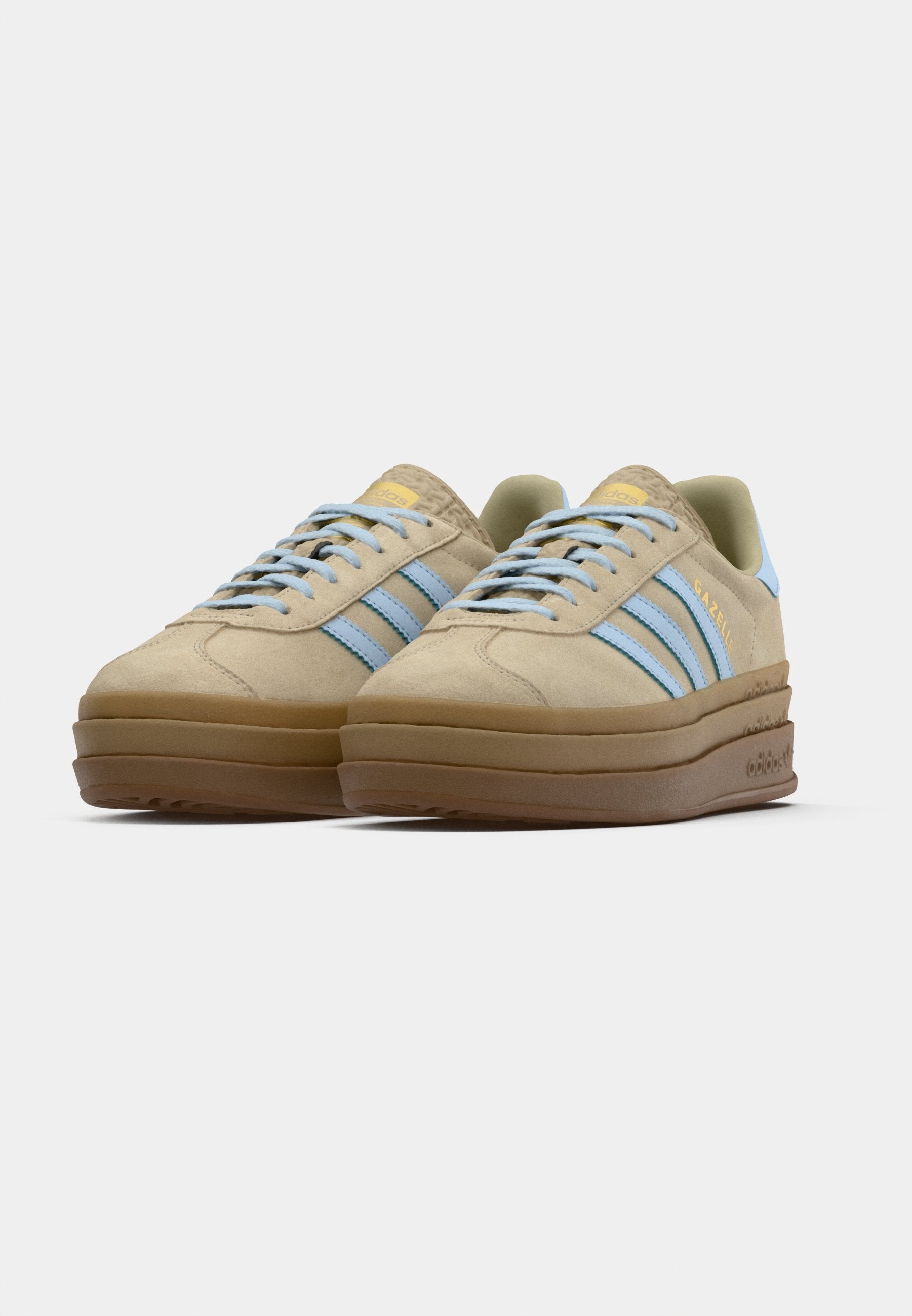 GAZELLE BOLD - Trainers - stone khaki/crystal sky/gold-coloured metallic