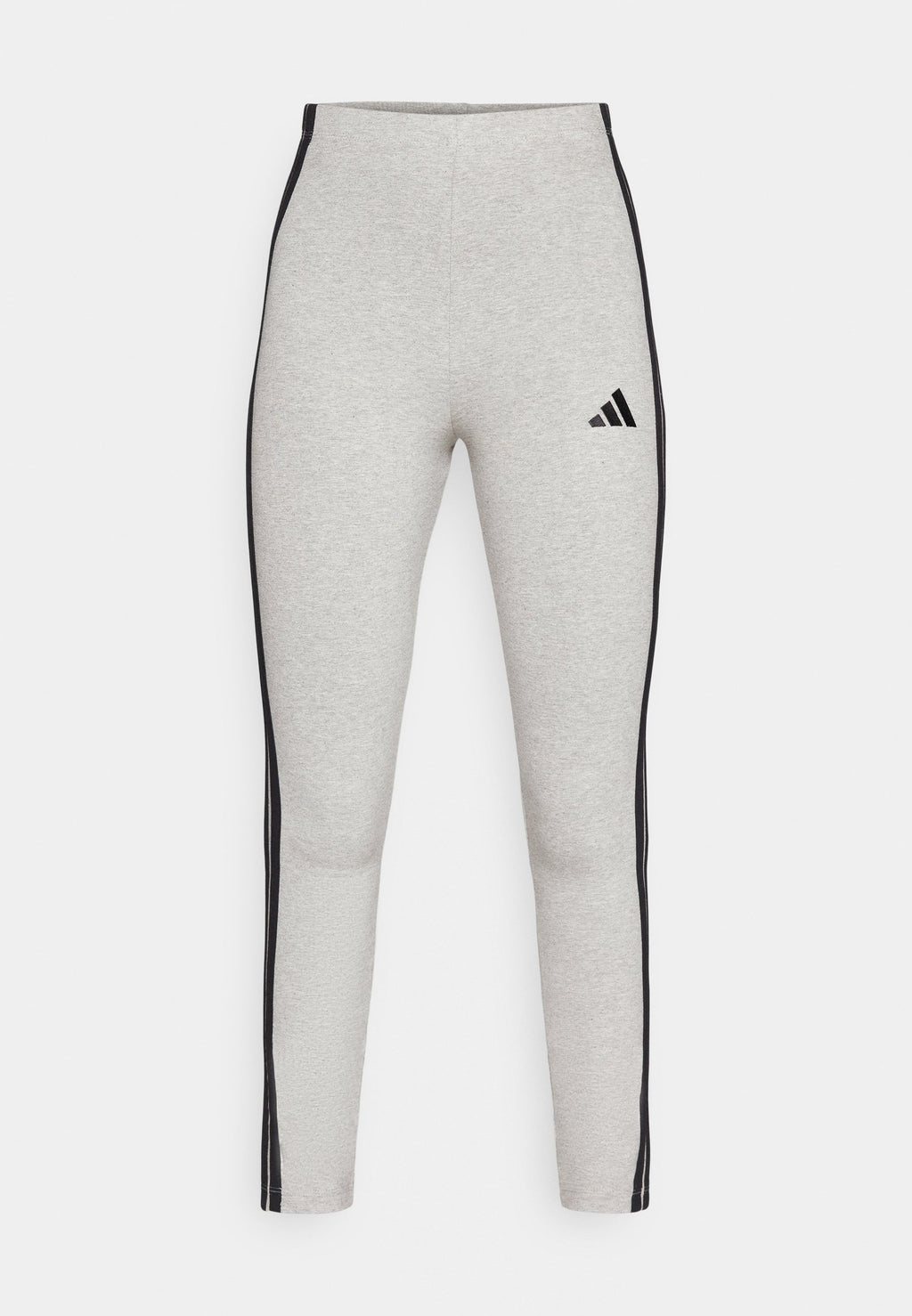 ESSENTIALS 3 STRIPES - Leggings - medium grey heather/black