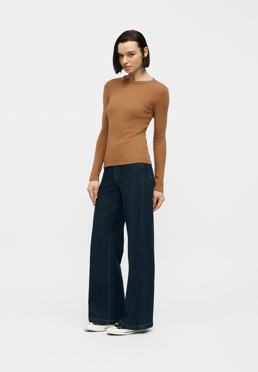 VERIGATED CREW - Long sleeved top - kola nut