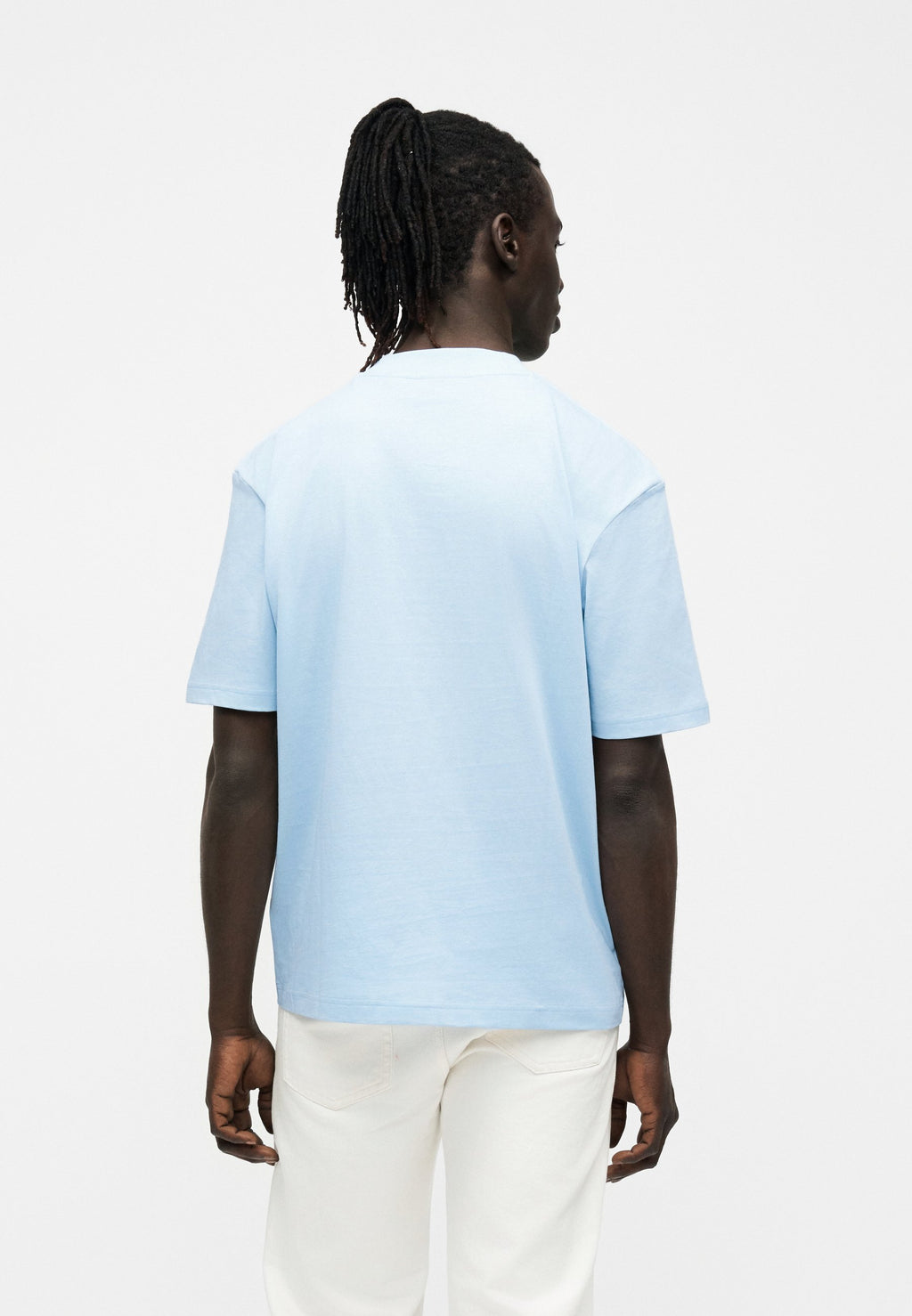 NIEROS - Basic T-shirt - open blue