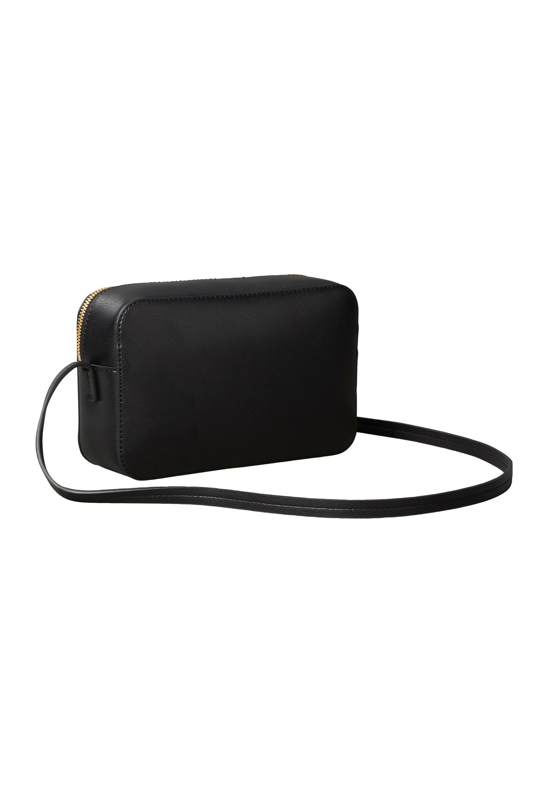 FOIL LOGO ELONGATED CAMERA BAG - Cross body bag - black/toasted coconut
