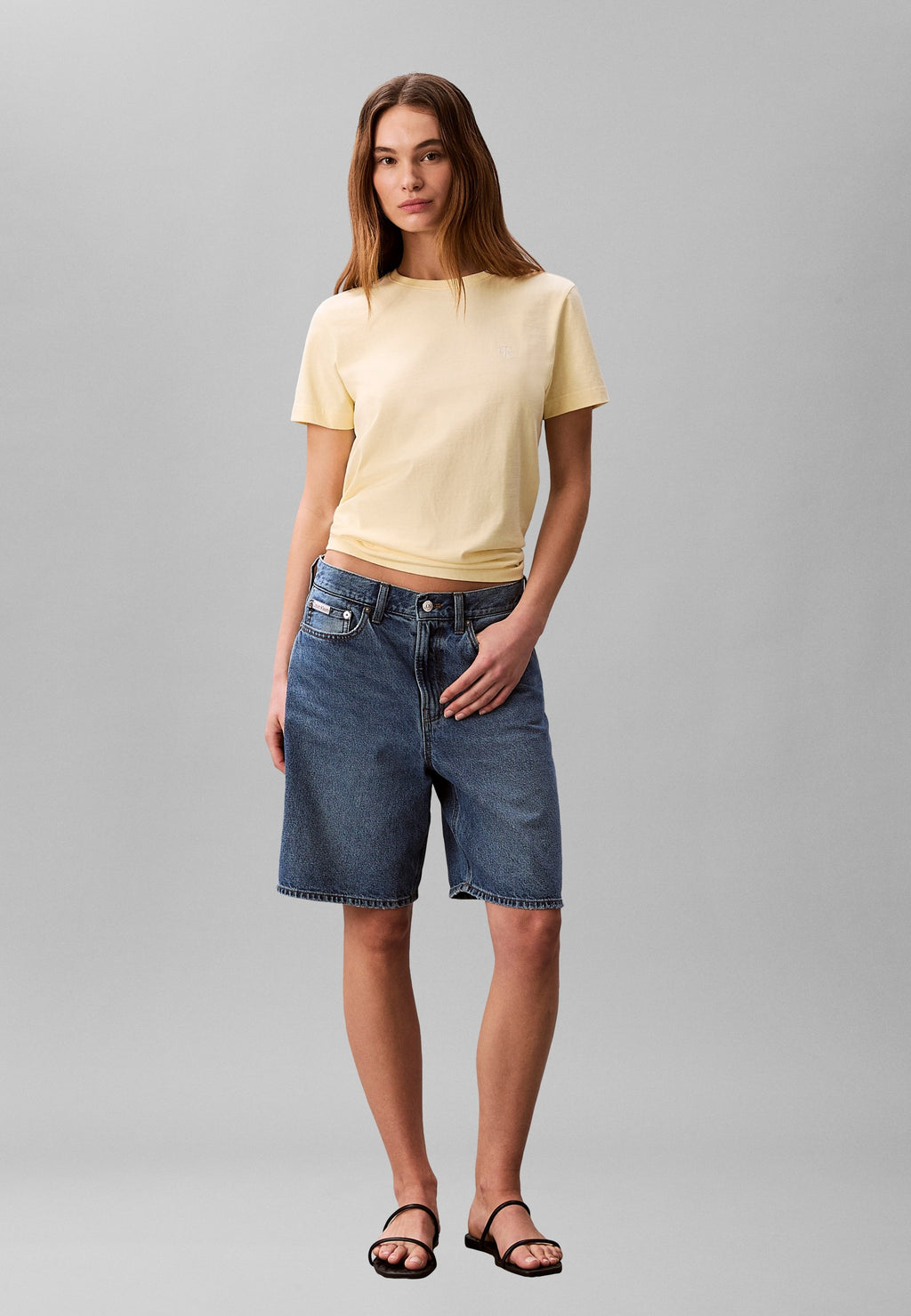 MONOGRAM CREW TEE - Basic T-shirt - french vanilla