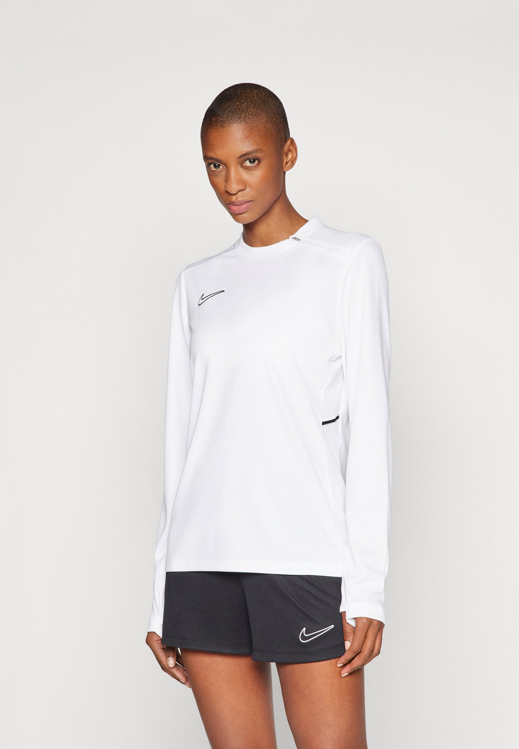 CREW TOP - Long sleeved top - white/black