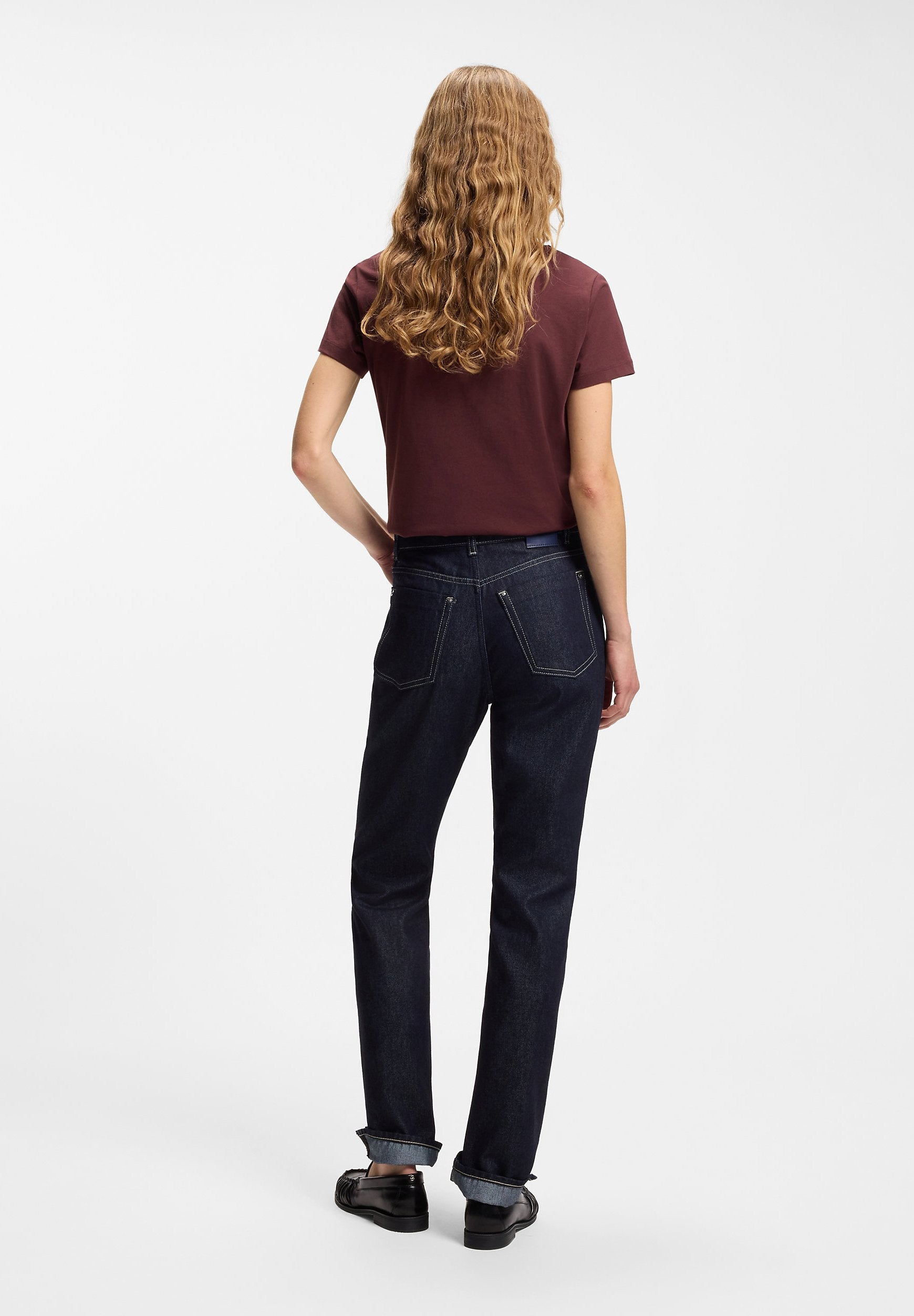 ELOVE EMBRO - Basic T-shirt - dark brown
