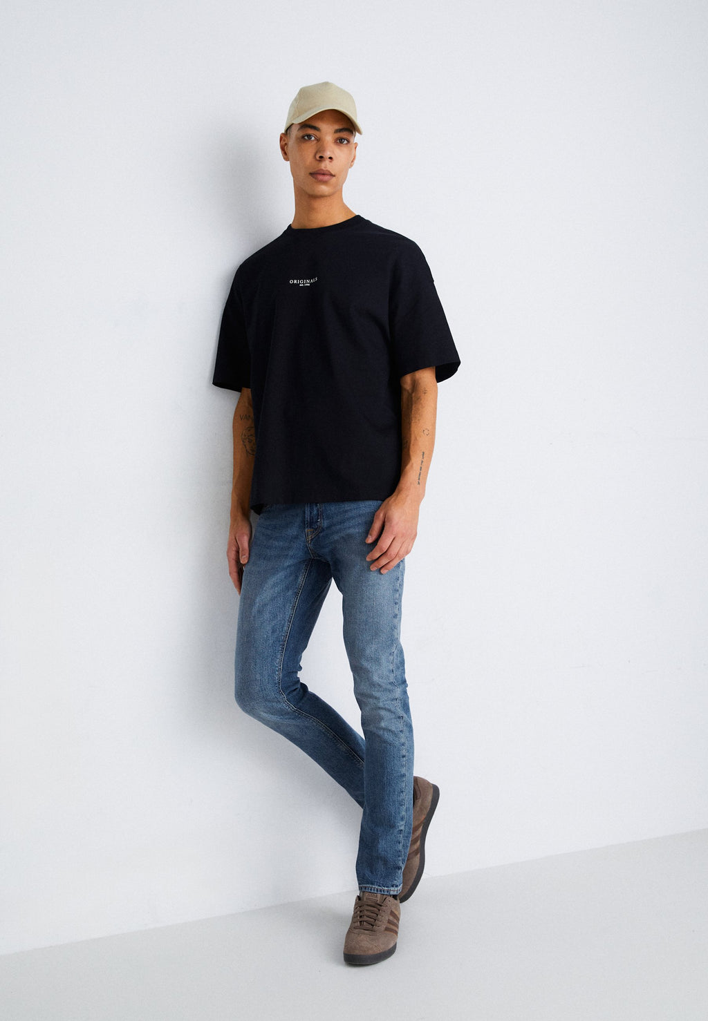 JORSANTORINI TEE CREW NECK - Basic T-shirt - black