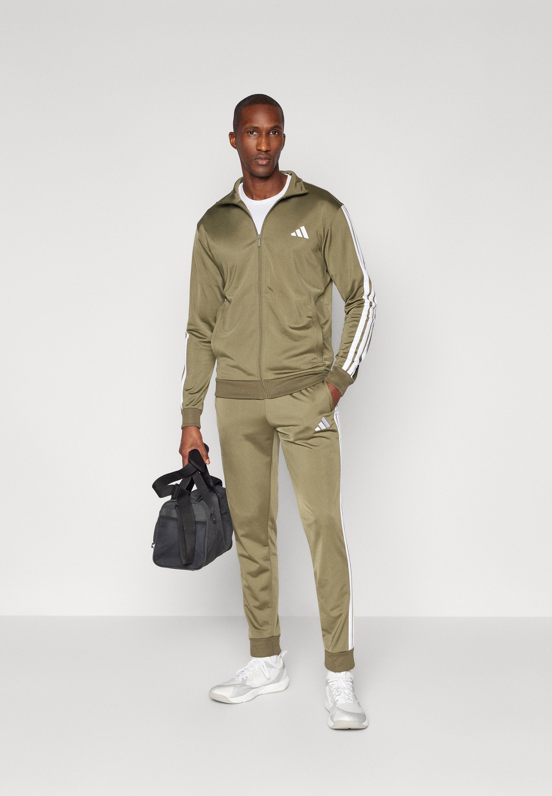 3 STRIPES - Tracksuit - olive strata/white