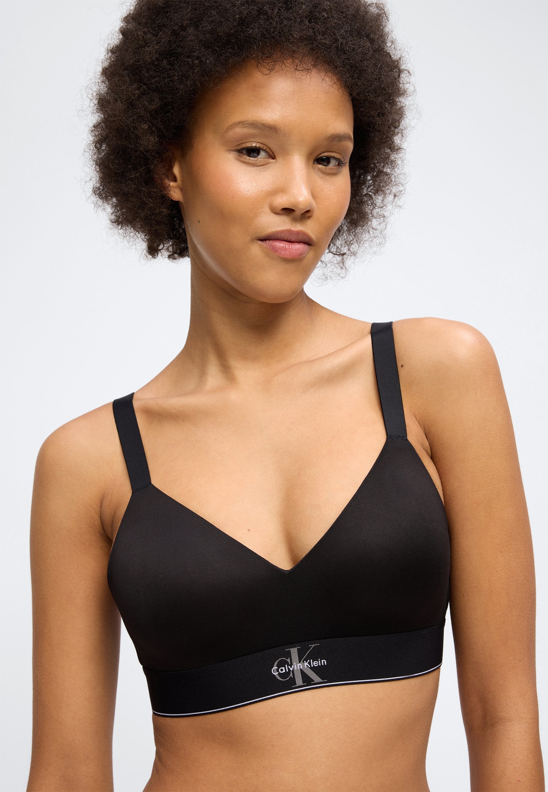 LIGHTLY LINED BRALETTE GRAPHIC - Triangle bra - black