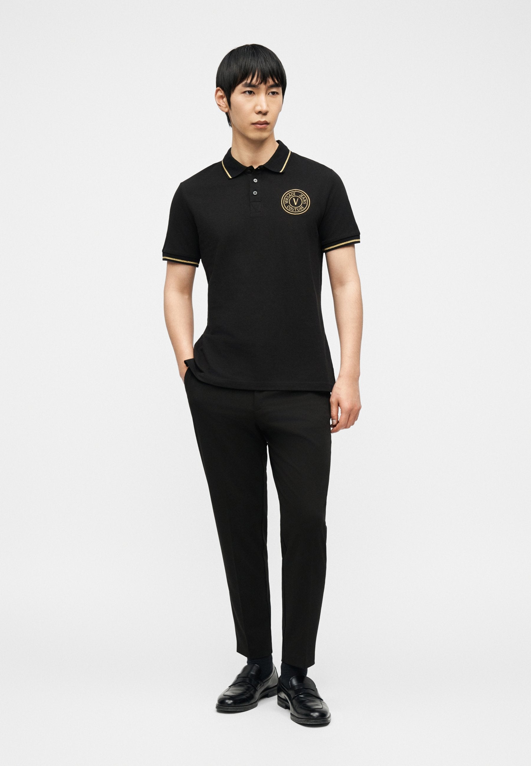 EMBLEM - Polo shirt - black/gold-coloured