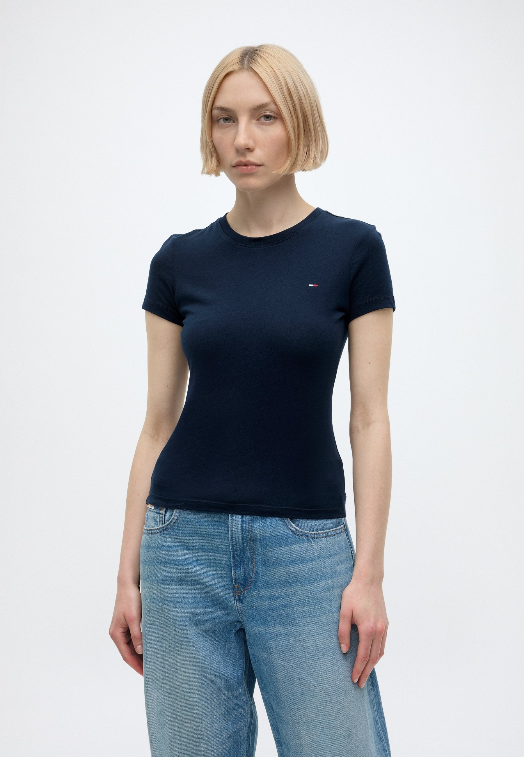 2 PACK - Basic T-shirt - dark night navy/ amaryllis red