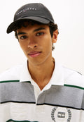 LINEAR LOGO EMBROIDERY BASEBALL CAP - Cap - black