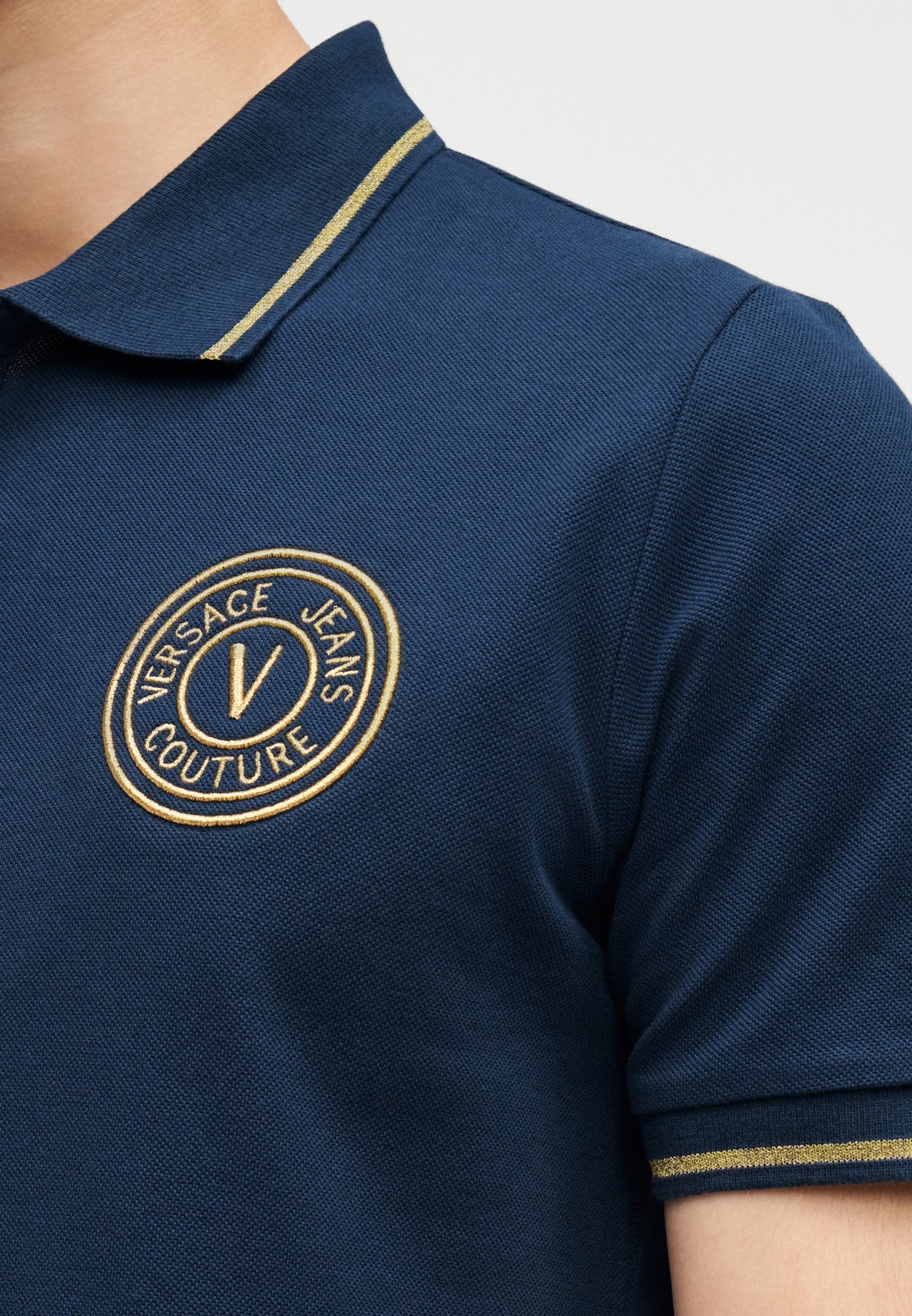 EMBLEM - Polo shirt - ocean/gold-coloured