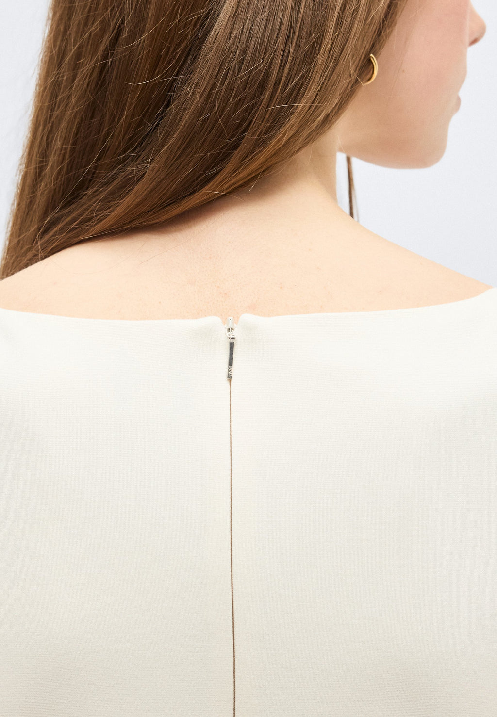 DRASERA - Jersey dress - open white
