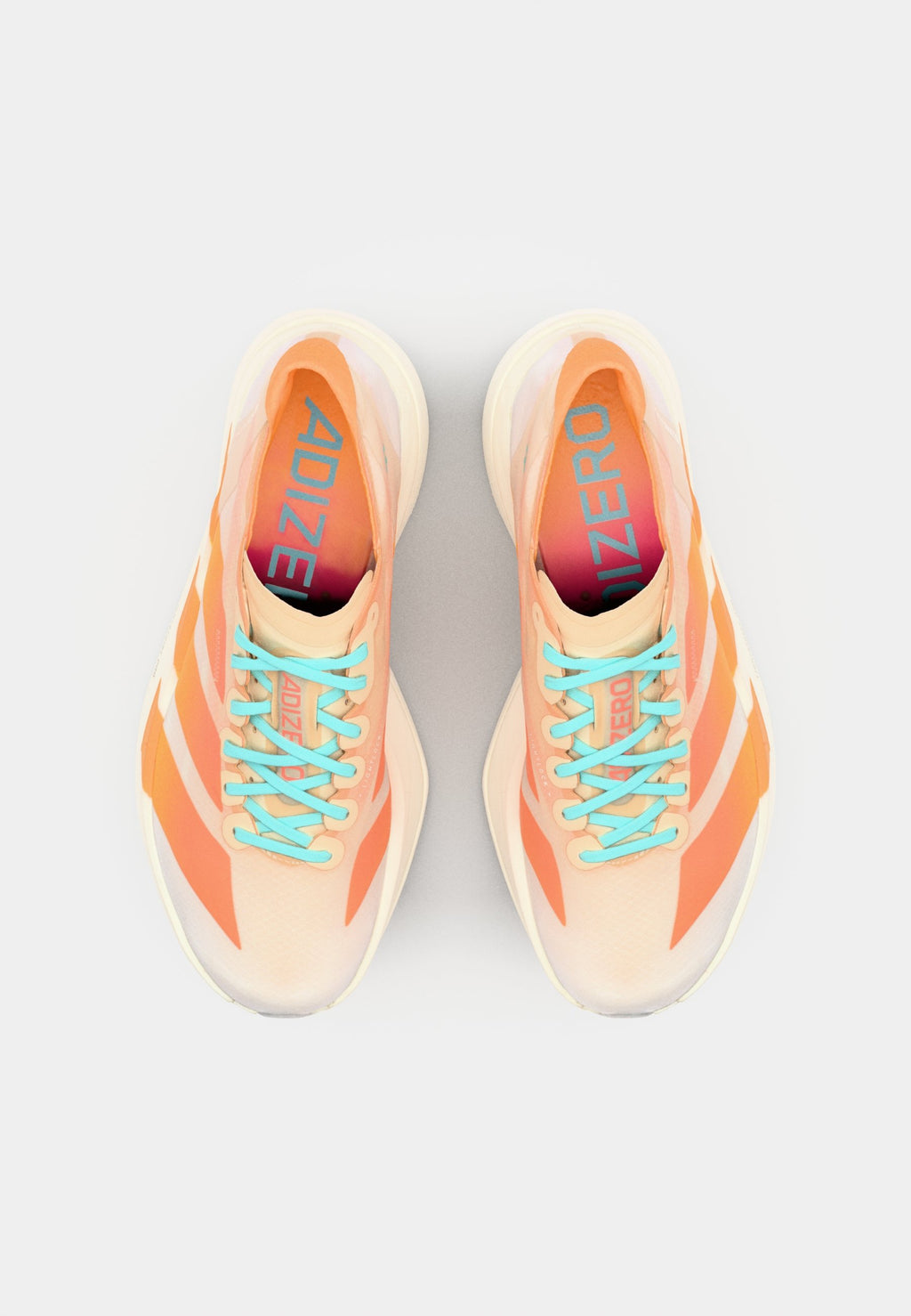 ADIZERO ADIOS PRO 4 - Road running shoes - crystal sand flash orange flash aqua
