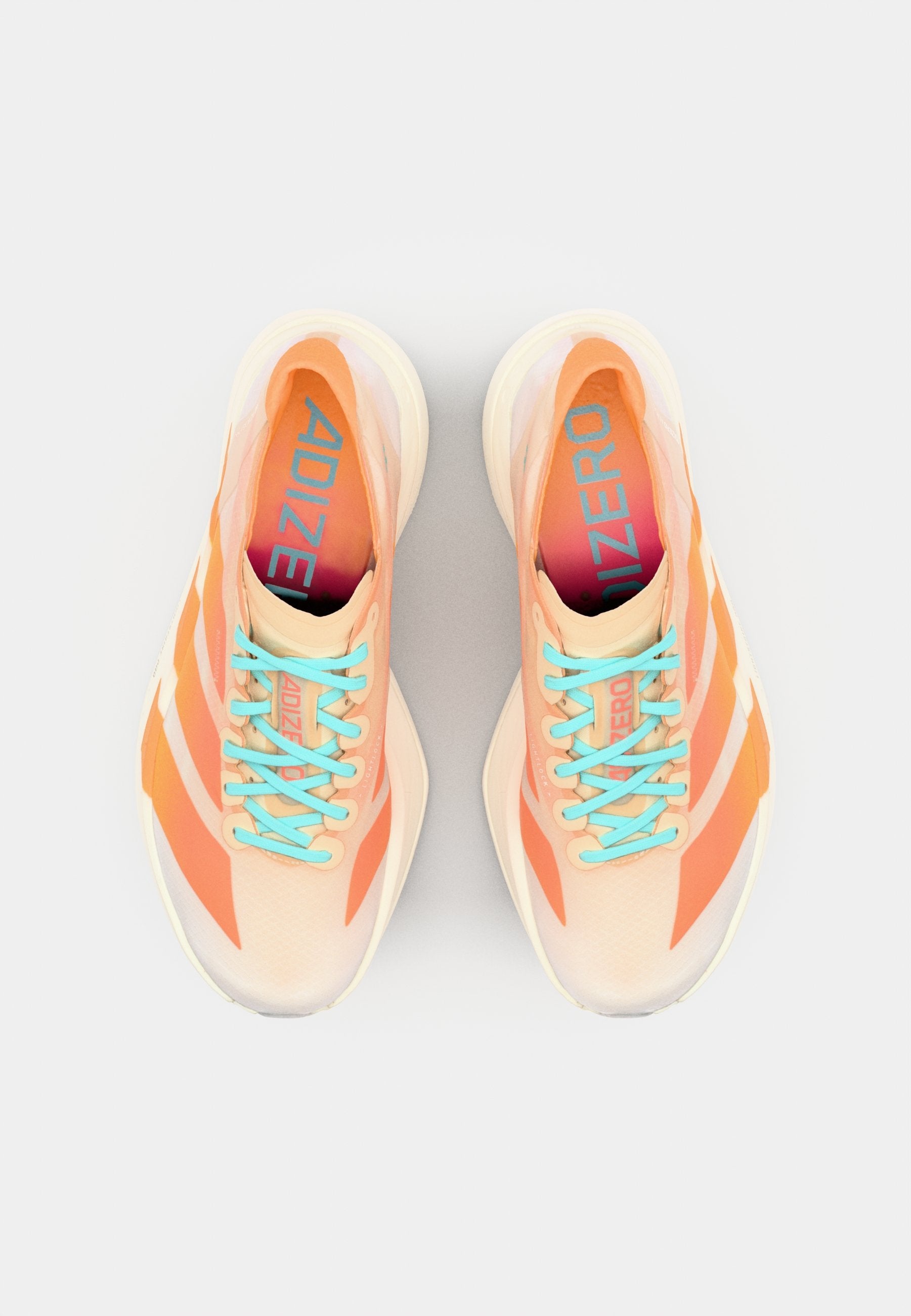 ADIZERO ADIOS PRO 4 - Road running shoes - crystal sand flash orange flash aqua