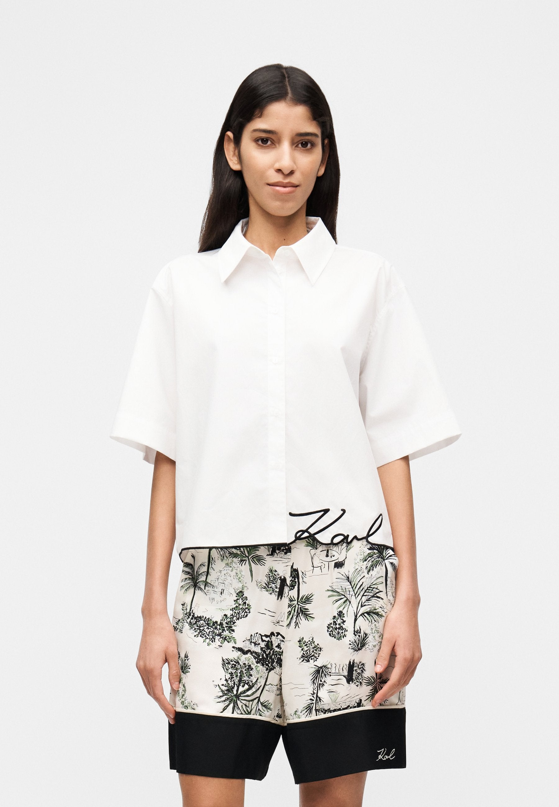 SIGNATURE - Button-down blouse - white
