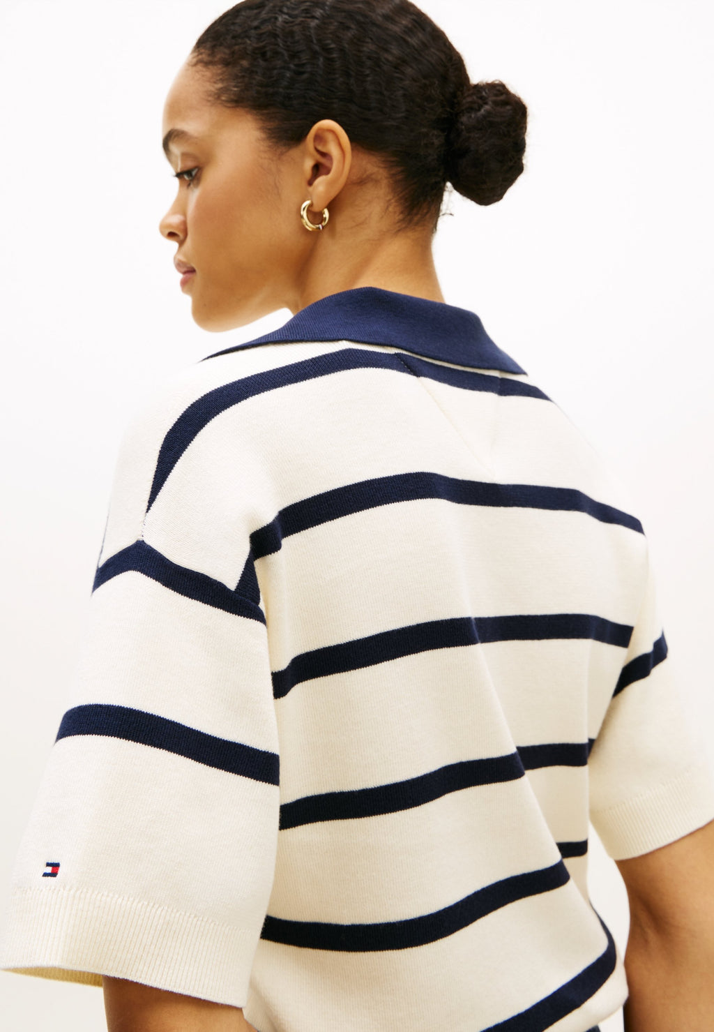 بلوزة بولو PREMIUM KNIT RELAXED POLO JUMPER - كاليكو/داكن ليلي بحري