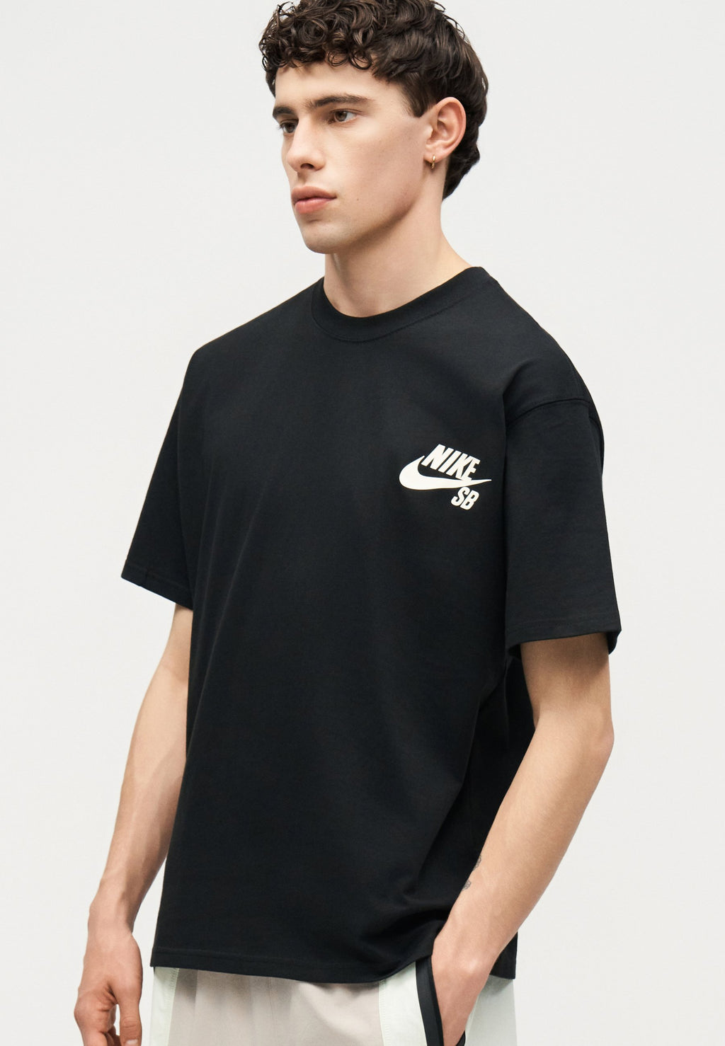 TEE LOGO UNISEXE - T-shirt basique - noir/lait de coco