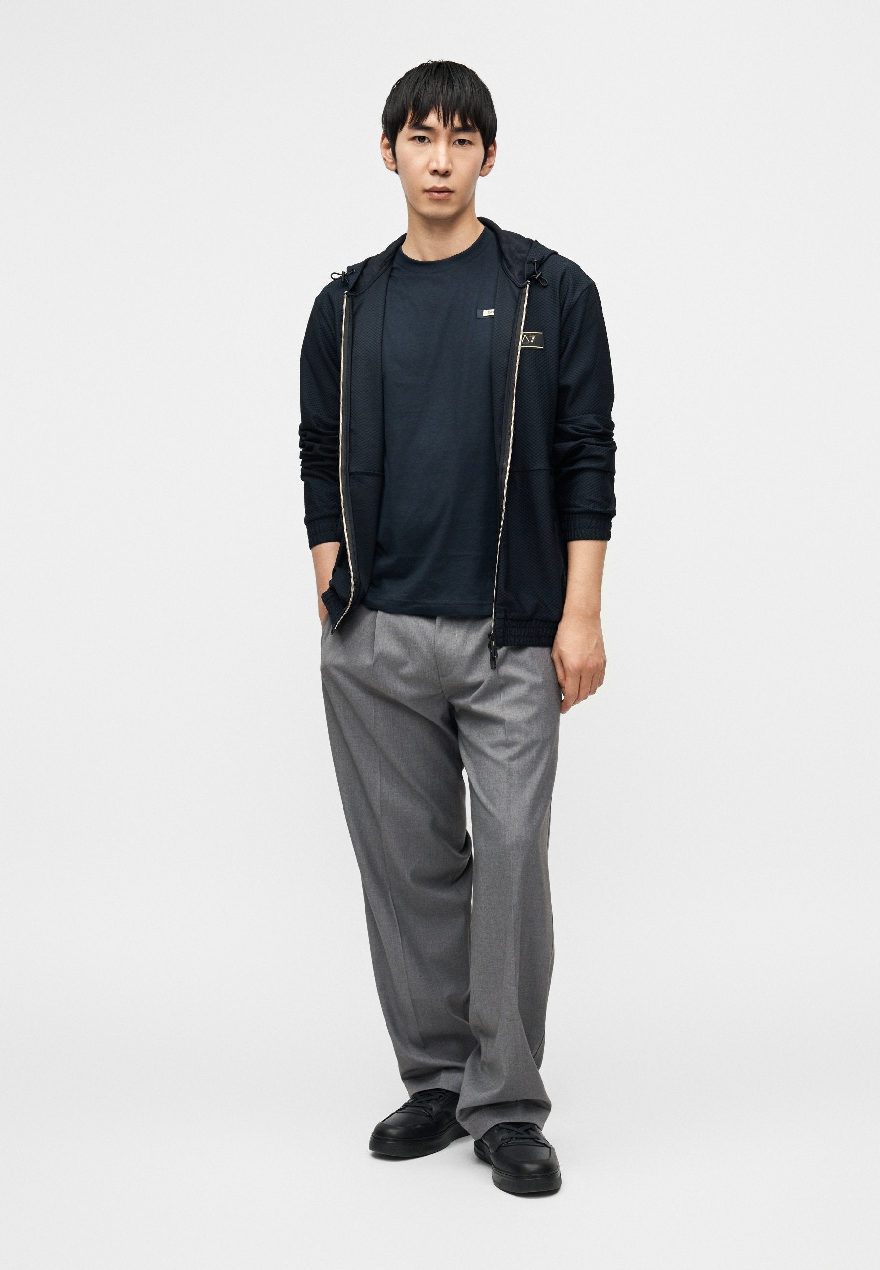 SWEAT À CAPUCHE TRAIN PREMIUM LABEL - Sweatshirt zippé - bleu
