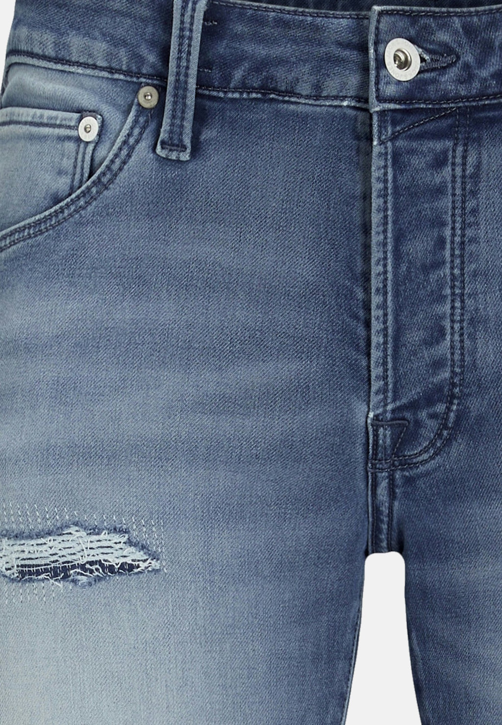 JJIRICK JJICON DENIM SHORTS - Denim shorts - blau