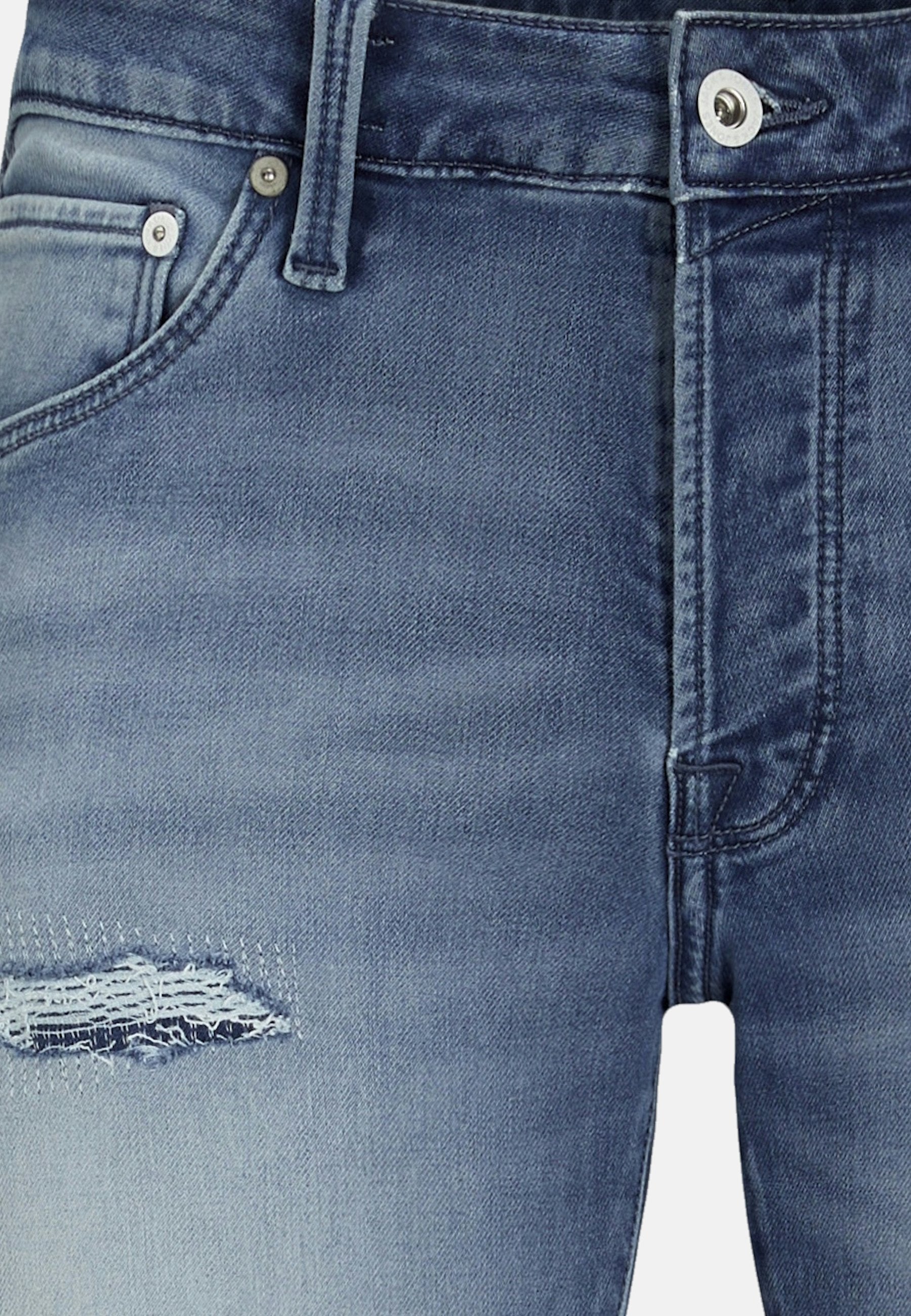 JJIRICK JJICON DENIM SHORTS - Denim shorts - blau