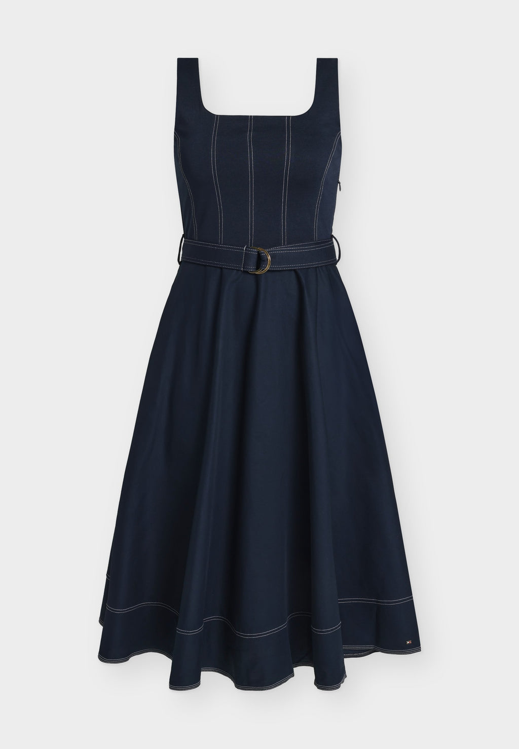 ROBE À SURPIQÛRES CONTRASTANTES - Robe de jour - dark night navy