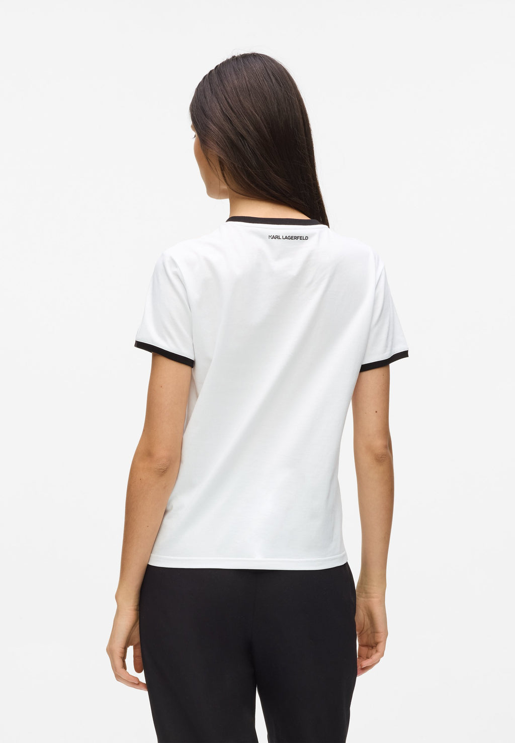 Print T-shirt - white/black