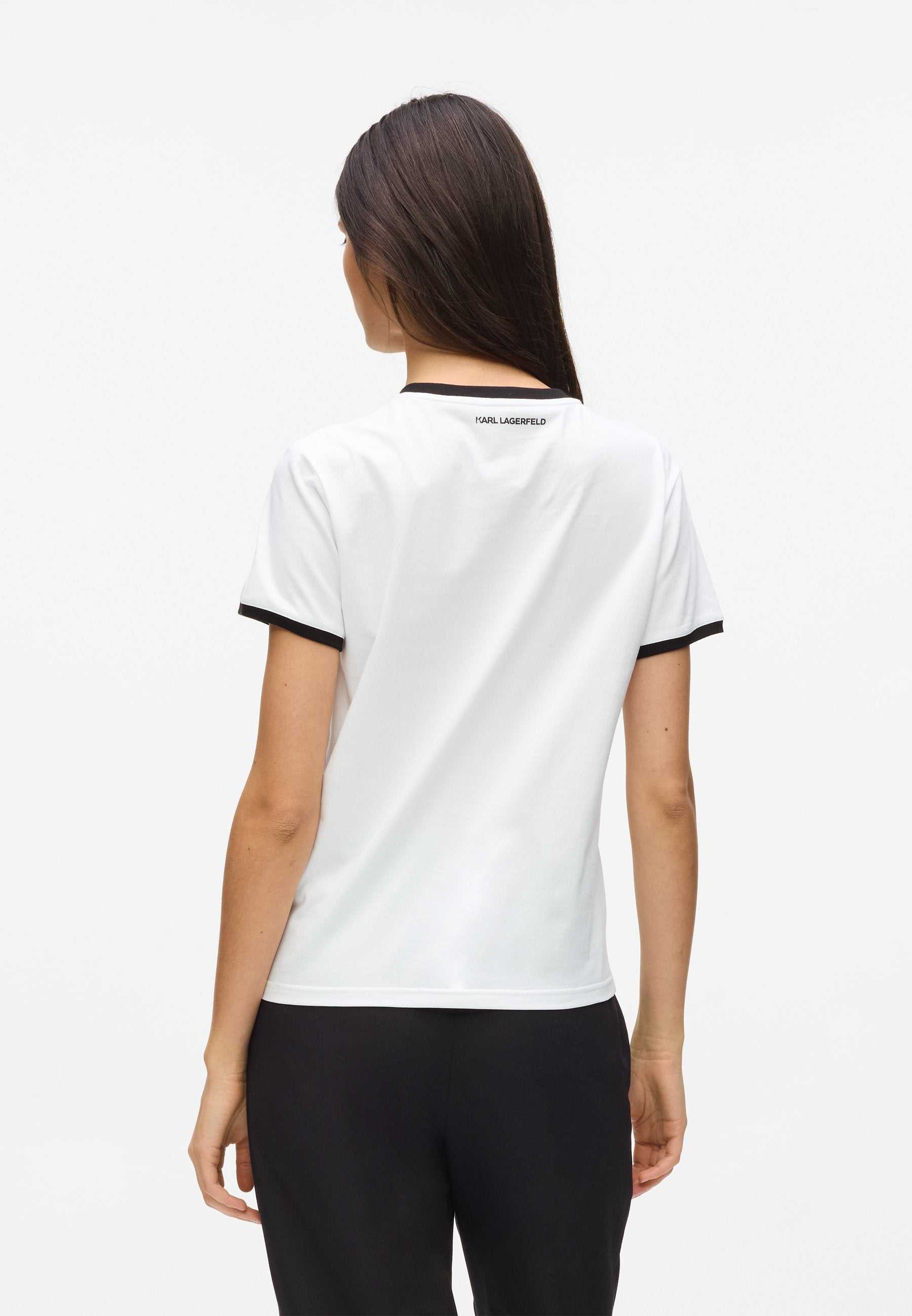 Print T-shirt - white/black