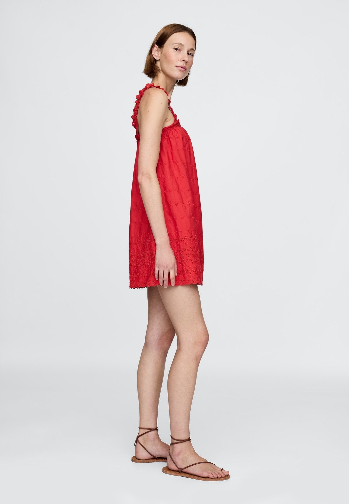EYELET - Day dress - red light