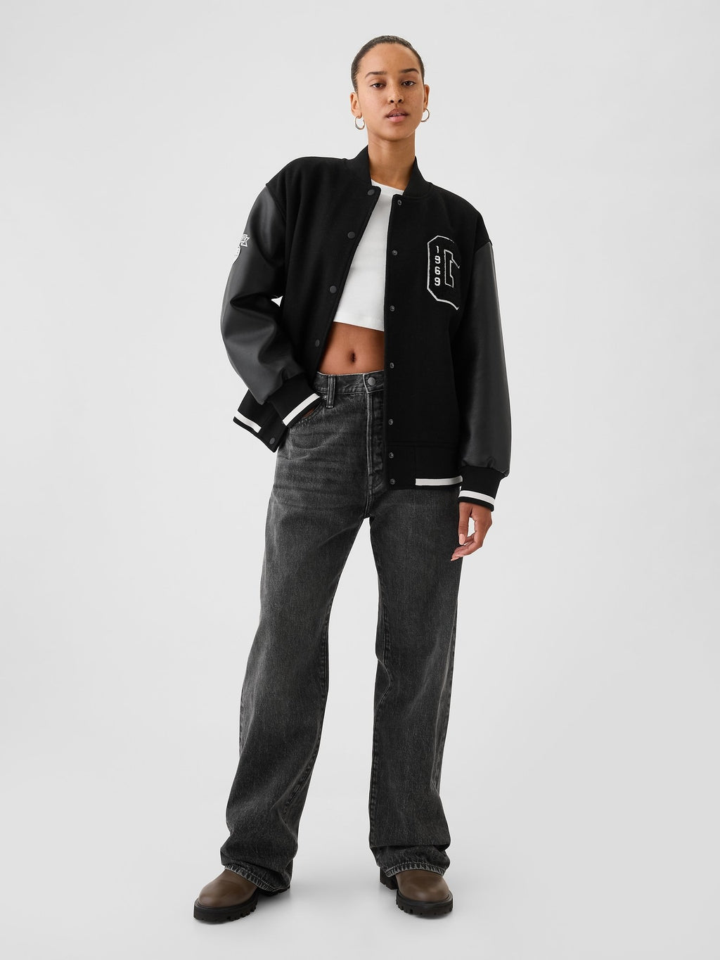 90S LOOSE ORGANIC UNISEX - Jean coupe ample - noir délavé