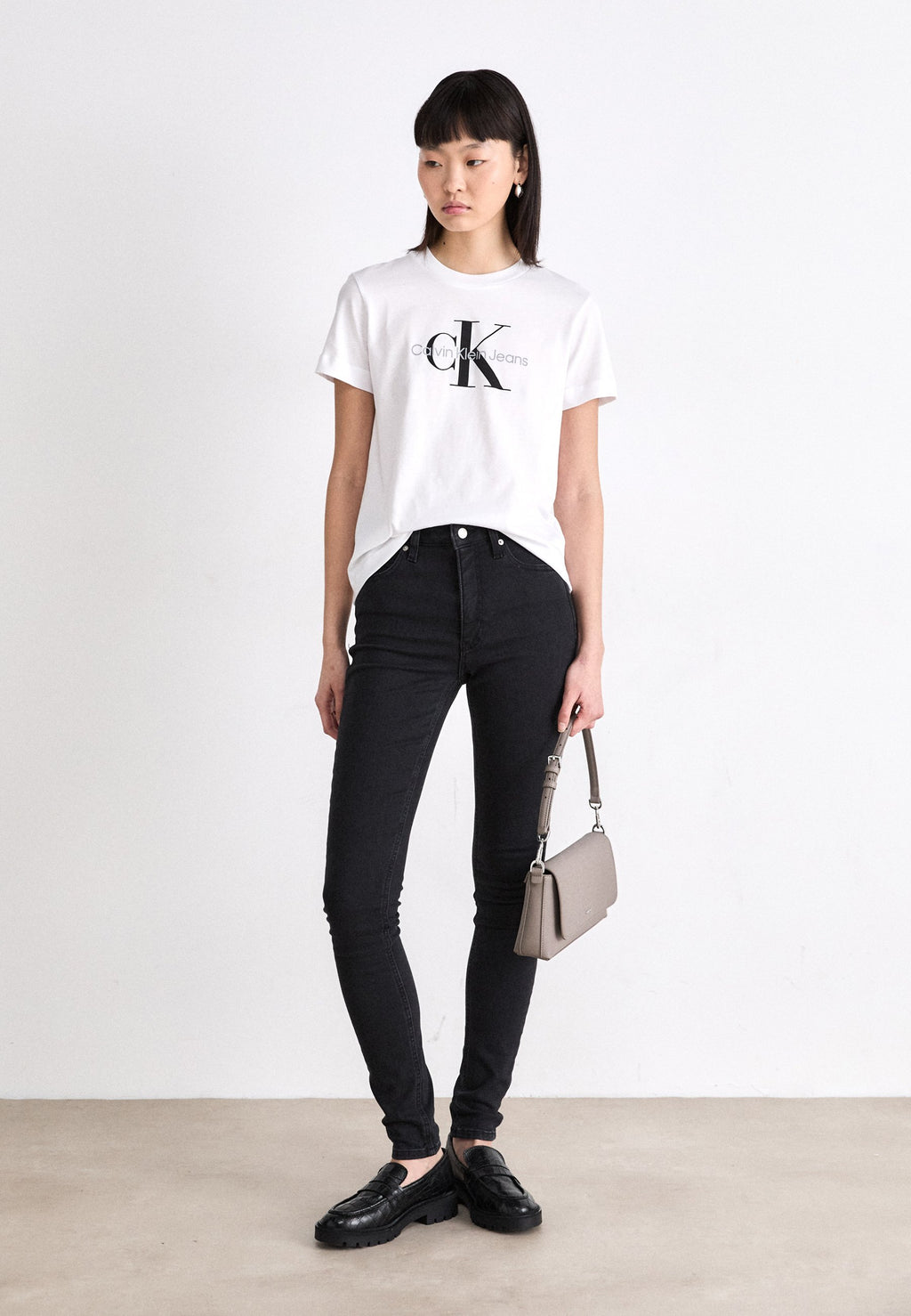 YÜKSEK BEL SÜPER DAR PAÇA - Skinny Fit Jean - denim siyah