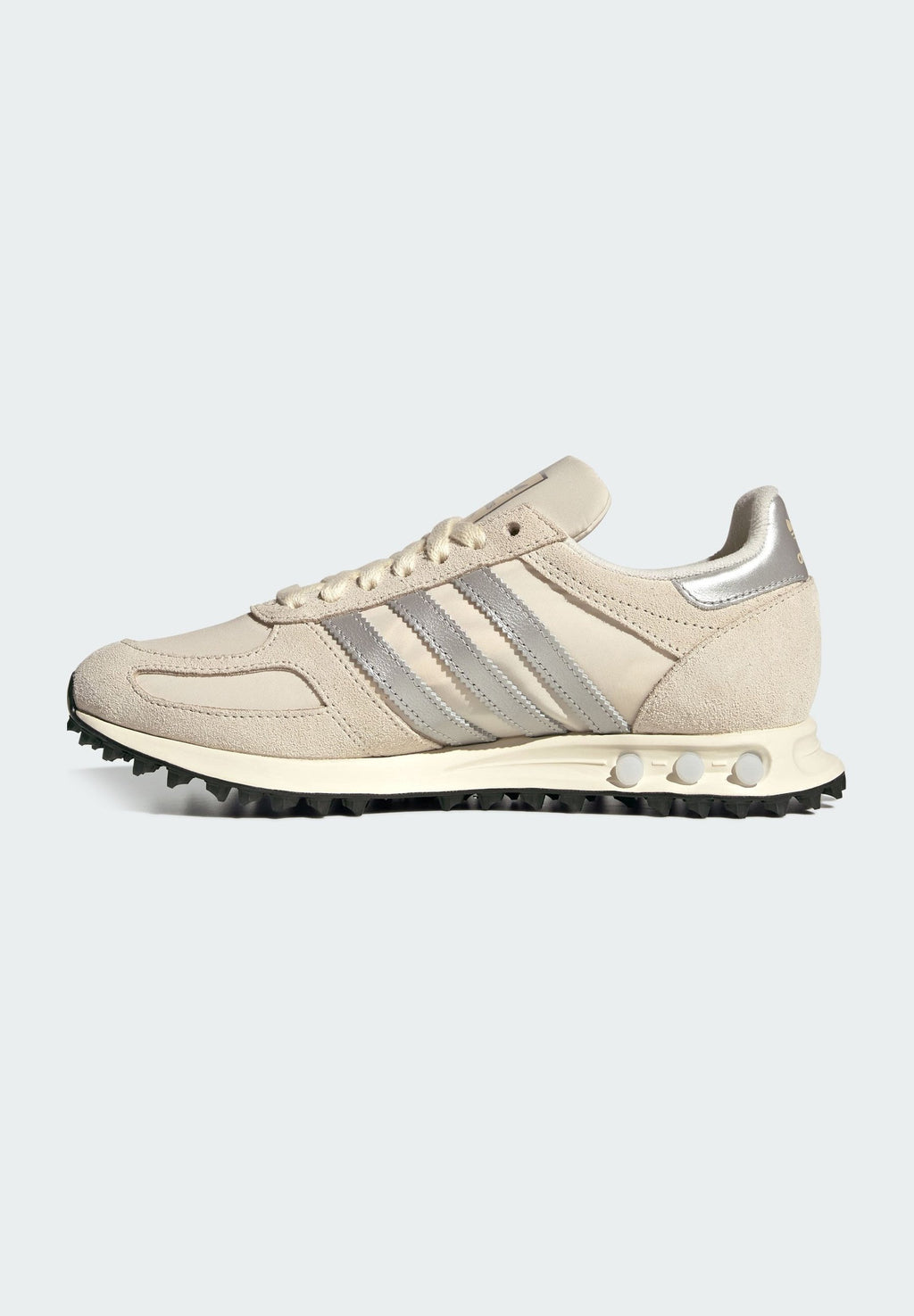 LA TRAINER OG W - Baskets - blanc   argent métallisé   blanc cassé