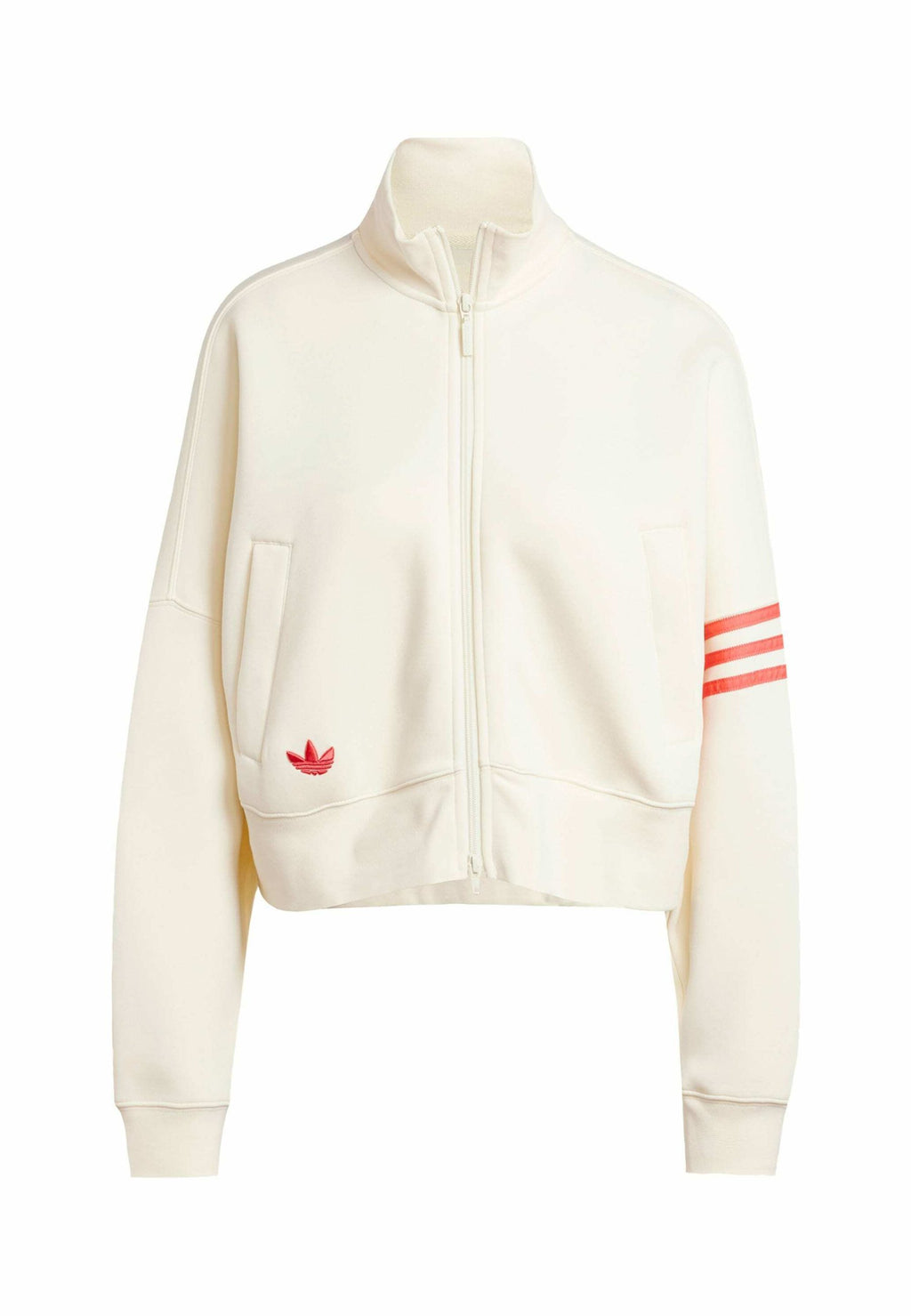 NEUCLASSICS TRACK - Zip-up sweatshirt - cream white   real coral