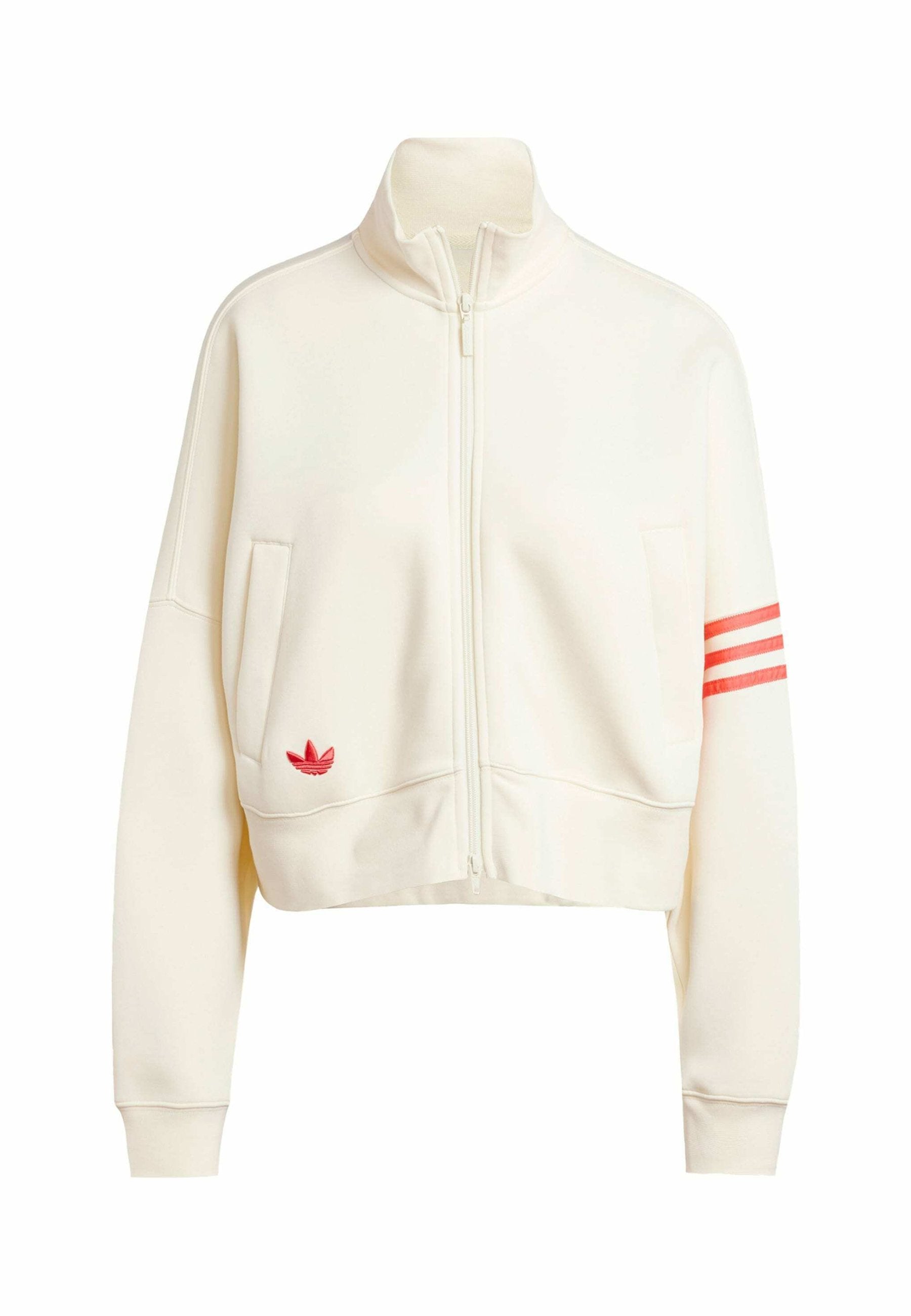 NEUCLASSICS TRACK - Zip-up sweatshirt - cream white   real coral