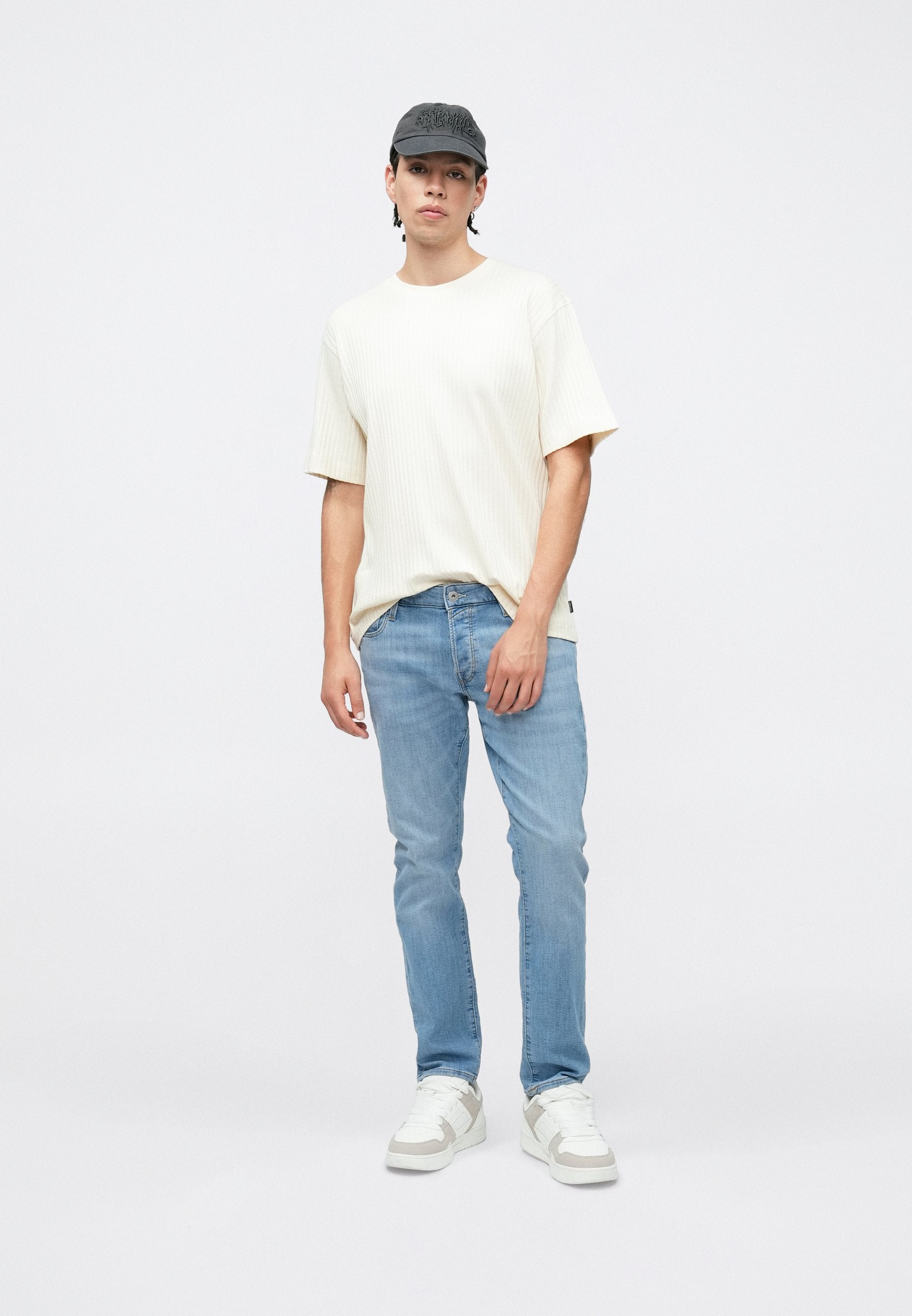 JJIGLENN JJICON - Slim fit jeans - blue denim