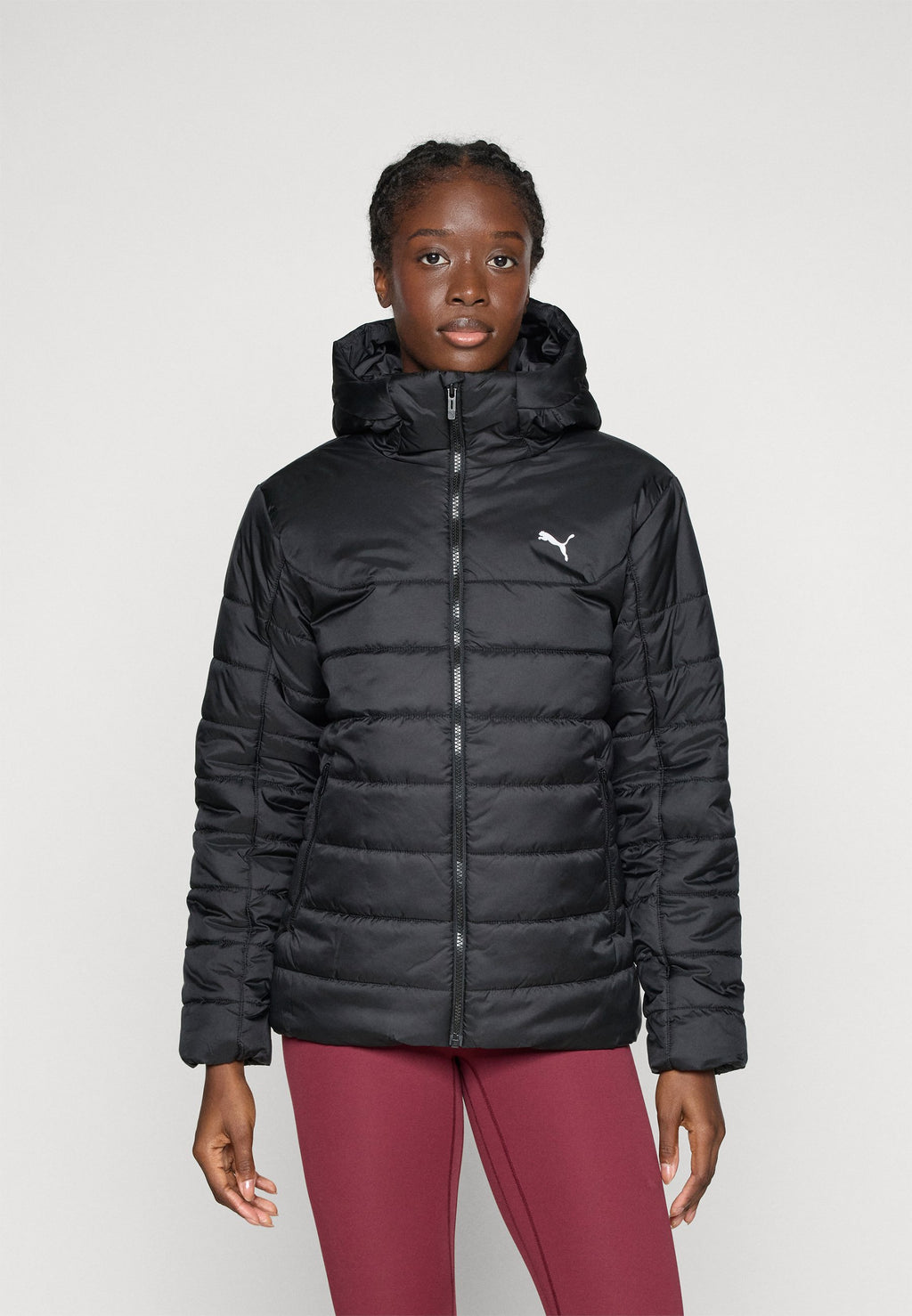 HOODED PADDED - Winter jacket - black