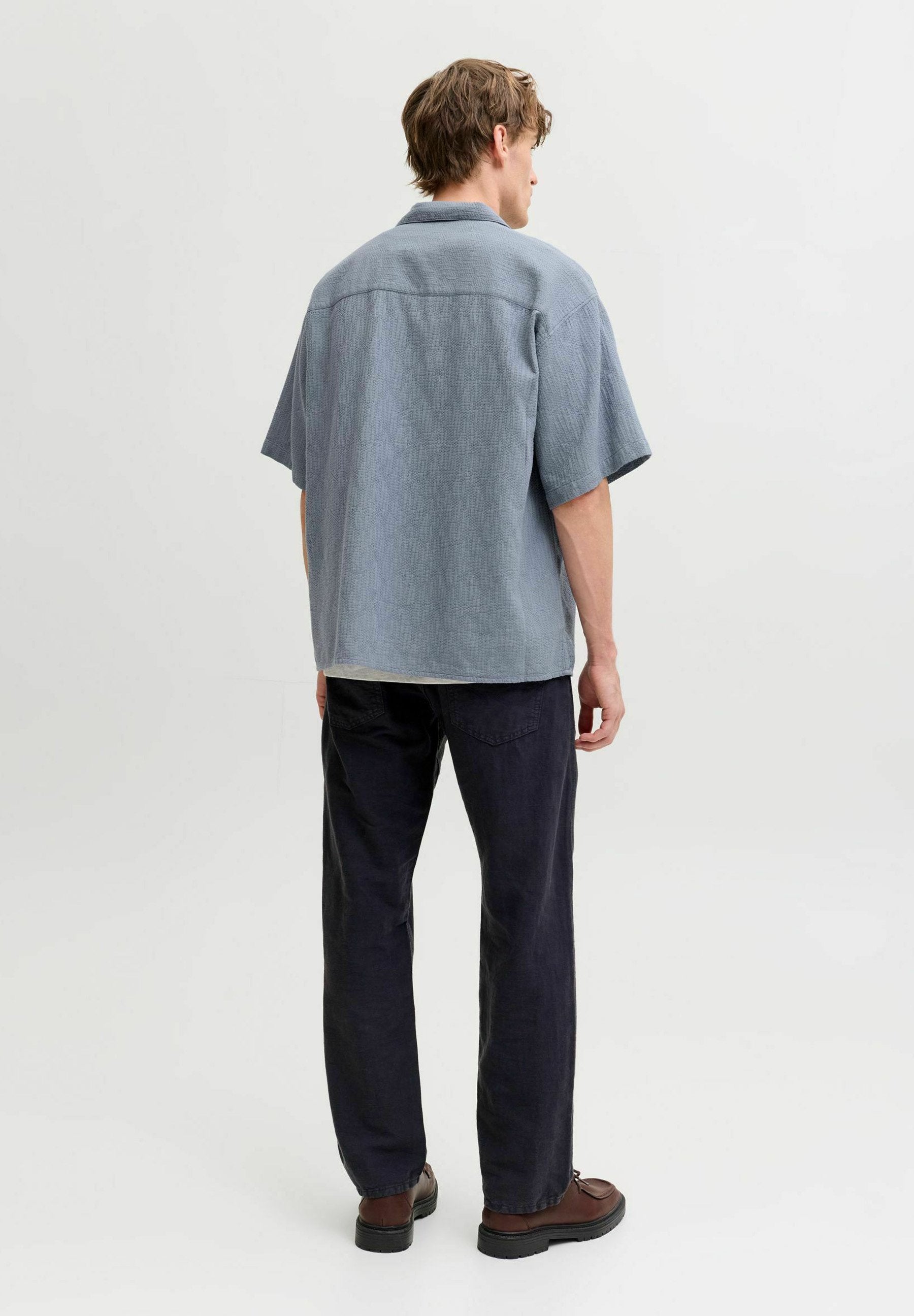 JORMONTAUK WAVY TEXTURE SHIRT SS SN - Shirt - flint stone