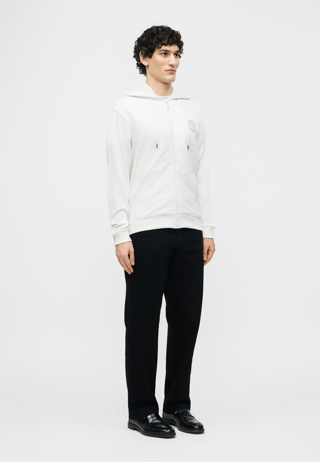 ZIP PATCH EMBLEM - Zip-up sweatshirt - white/gold-coloured