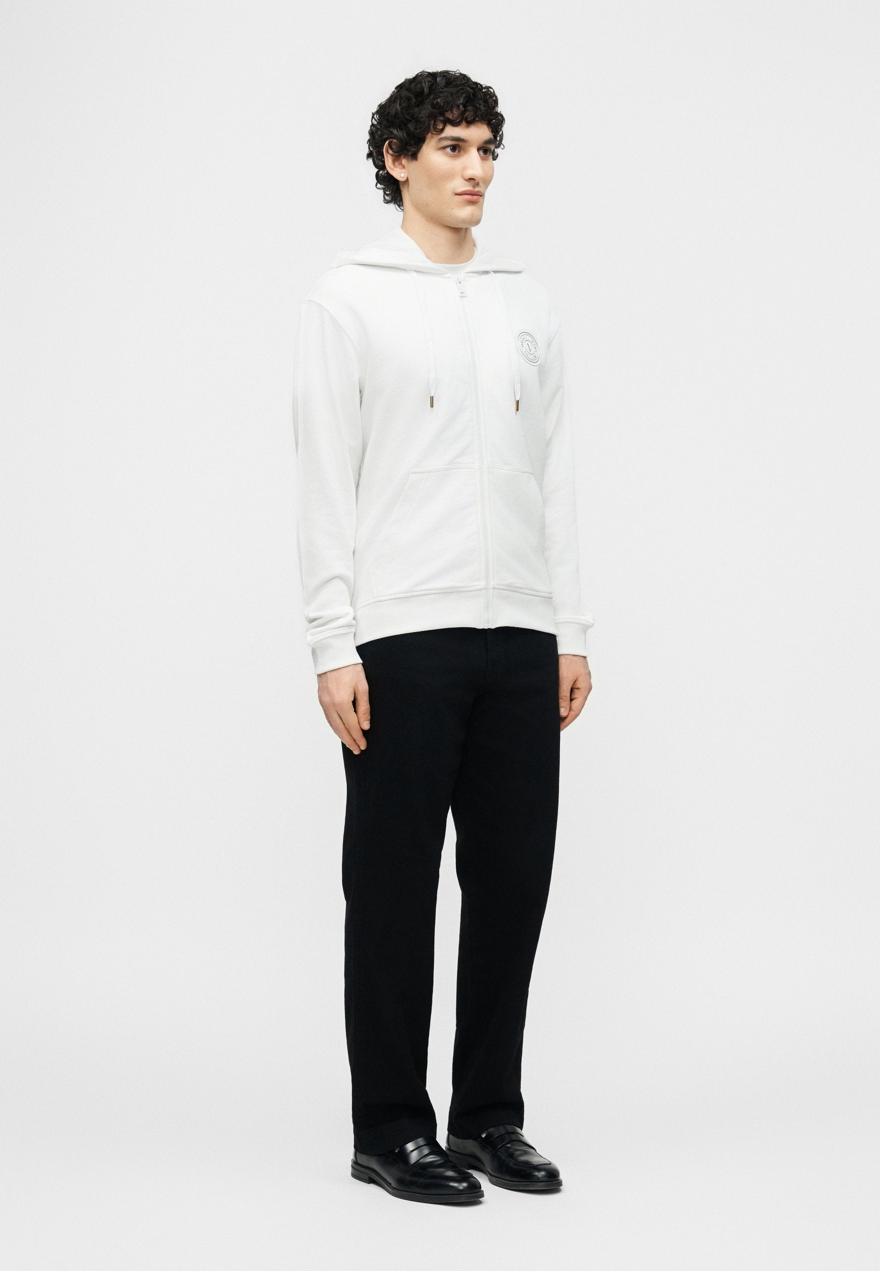 ZIP PATCH EMBLEM - Zip-up sweatshirt - white/gold-coloured